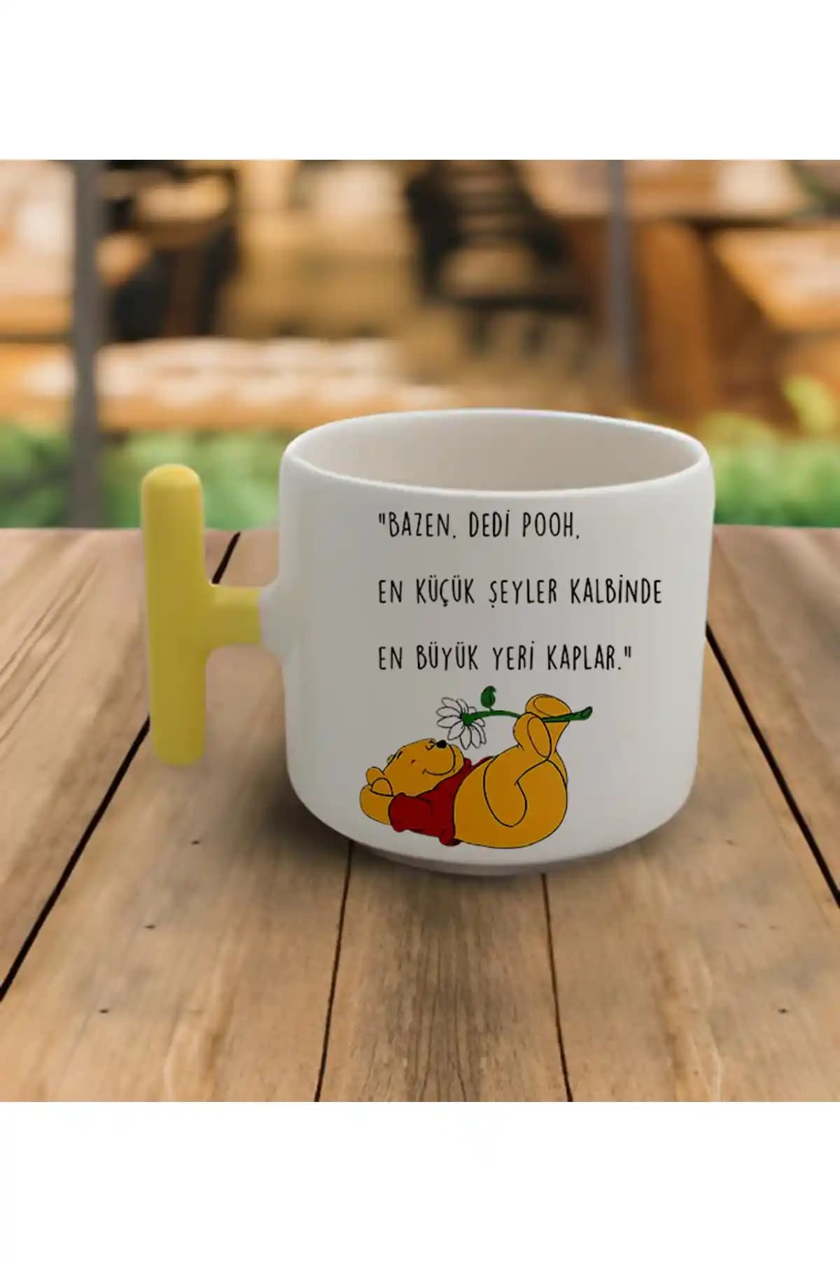 GünayStore Winnie The Pooh Temalı Seramik Türk Kahvesi Fincanı Şık ve Pratik Tasarım