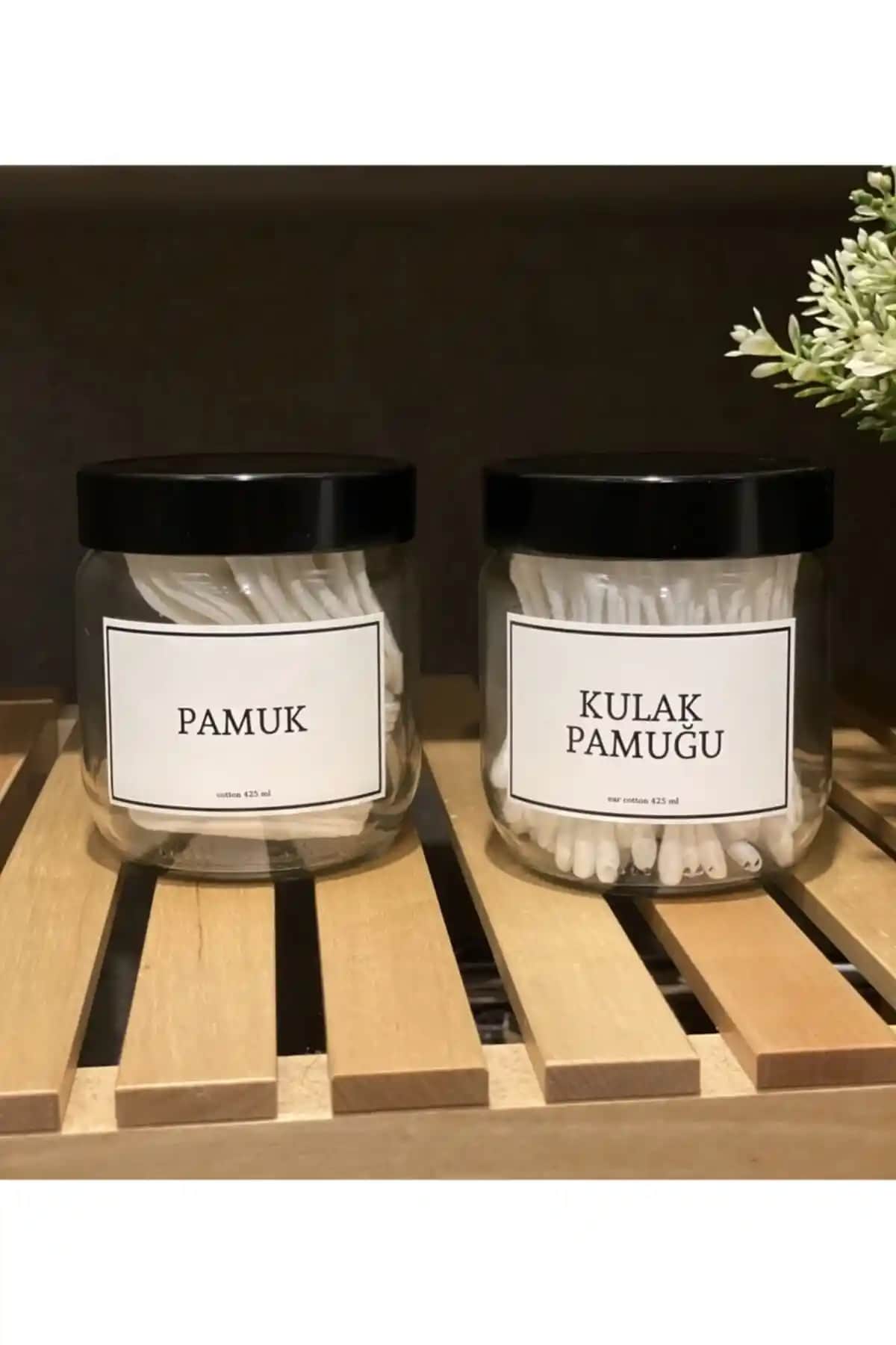 Lesia Home Kulak Pamuğu ve Pamuk Kavanozu Seti ile Banyonuzda Modern ve Pratik Düzen