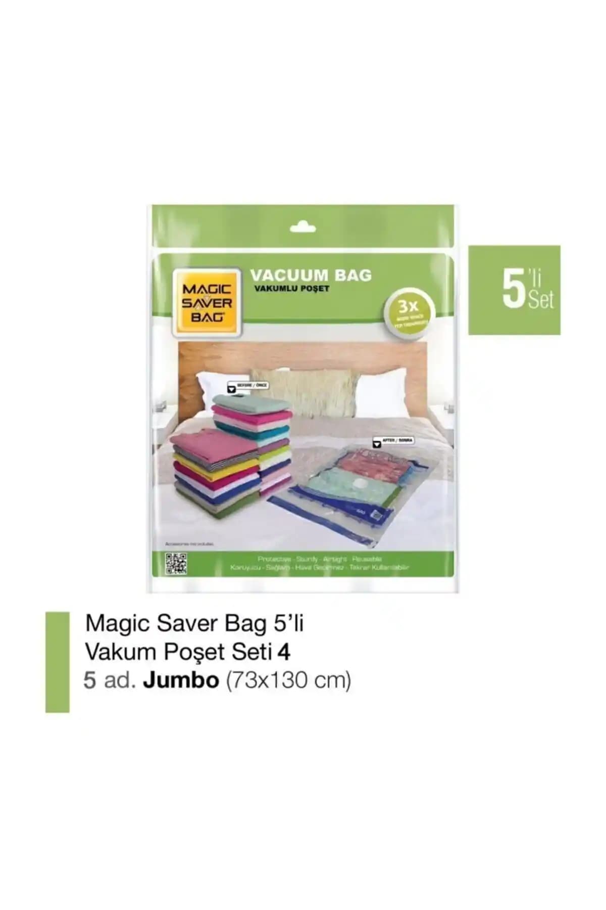 Magic Saver Bag Vakum Poşet Seti: Dayanıklı ve Pratik Ev Düzenleme Çözümü