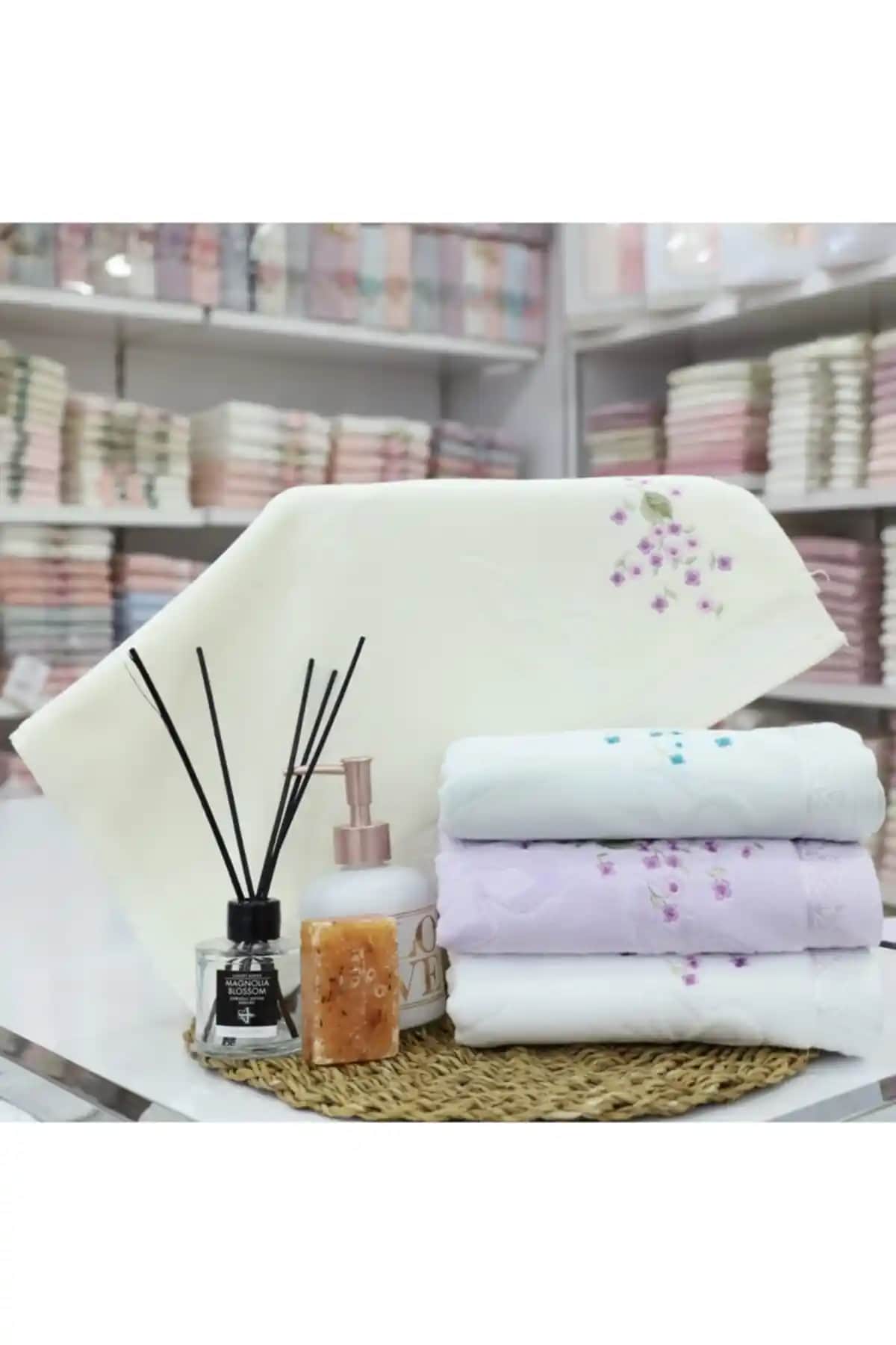 Özdilek Jasmin 50x90 Yüz Havlusu Seti: Yumuşak ve Şık Pamuklu Banyo Havluları