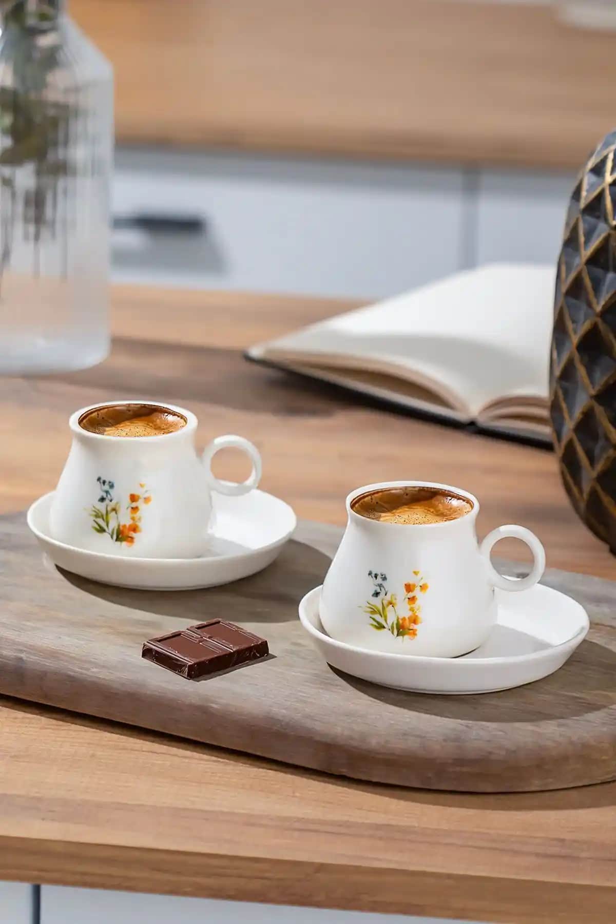 Porsima Te-218 Pablo 6 Kişilik Porselen Kahve Fincan Takımı Detayları