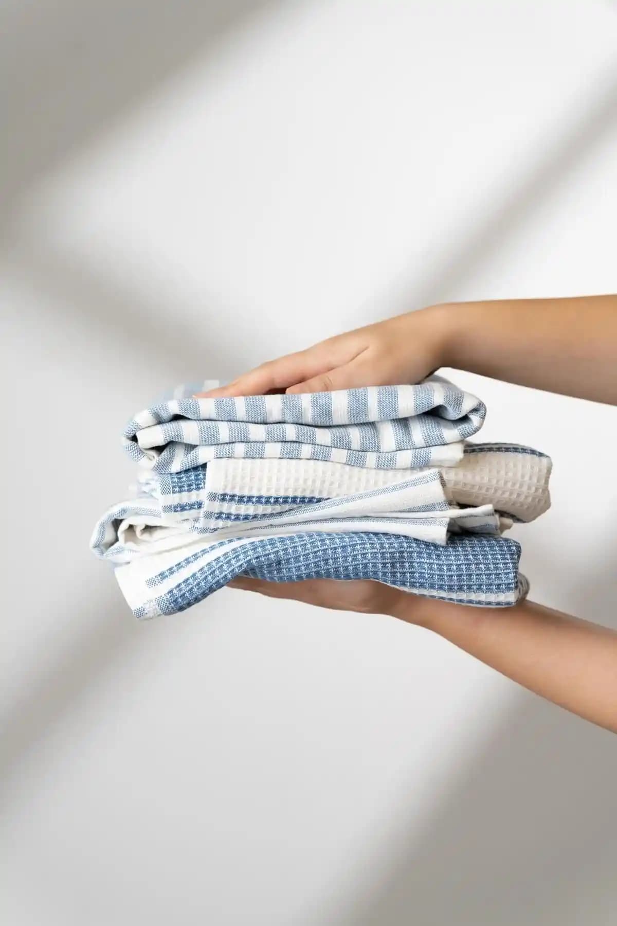 Soley Izay %100 Pamuk Mutfak Havlusu Seti 4'lü Geniş ve Dayanıklı Tasarım