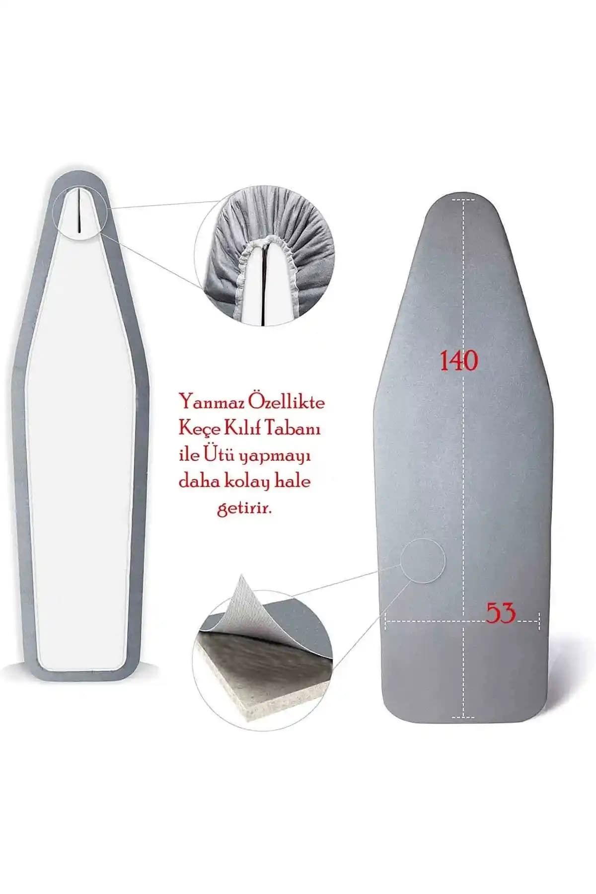 AYSAN Ütü Masası Kılıfı: Dayanıklı, Isı Yansıtıcı ve Ayarlanabilir Tasarım