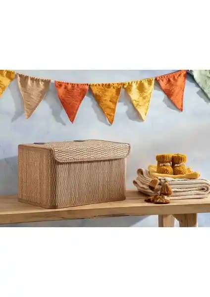 English Home Gina Bambu Saklama Kutusu 33x23x20 cm Kahverengi Doğal ve Fonksiyonel Depolama