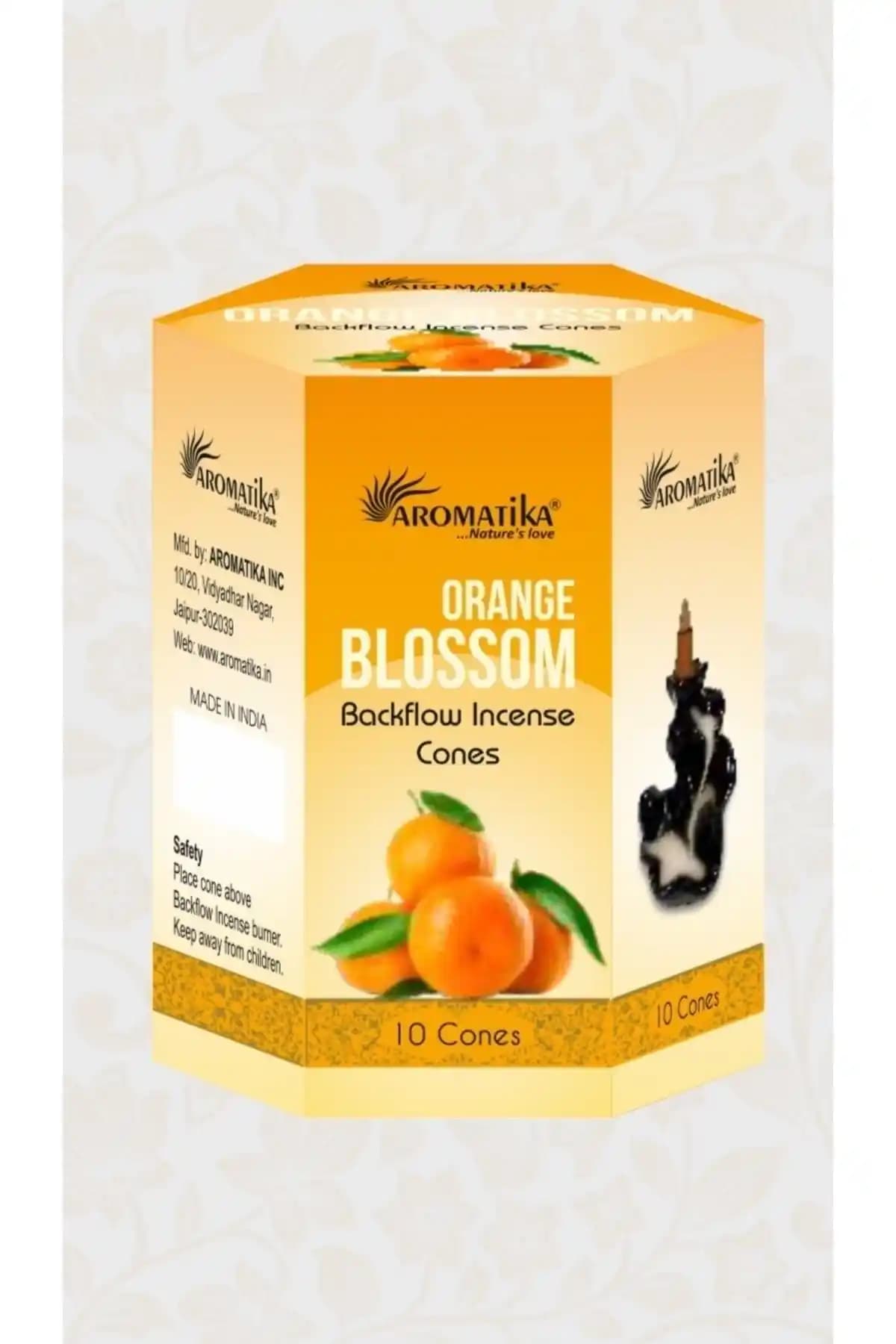 ENJOY SHOP Portakal Çiçeği Kokulu Geri Akışlı Tütsü Konileri 10 Adet - Doğal ve Ferahlatıcı