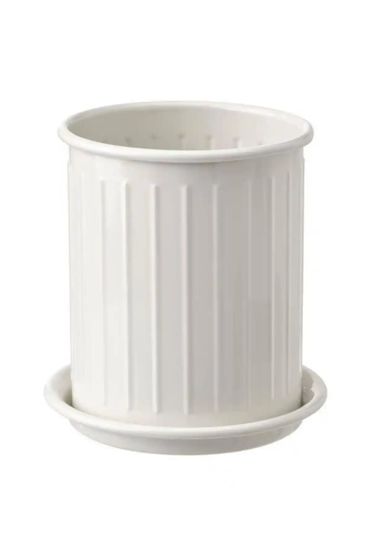 IKEA Bej Boyalı Paslanmaz Çelik Çatal Kaşıklık ve Mutfak Bıçaklığı 13 Cm