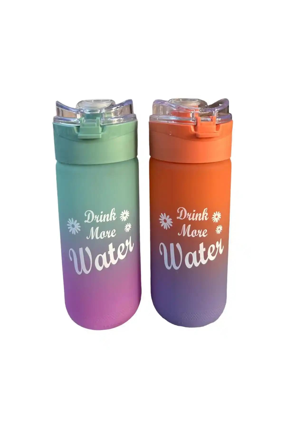 Live House İkili Motivasyonel Cam Su Matarası: Sağlıklı ve Şık 500 ml Su Şişesi