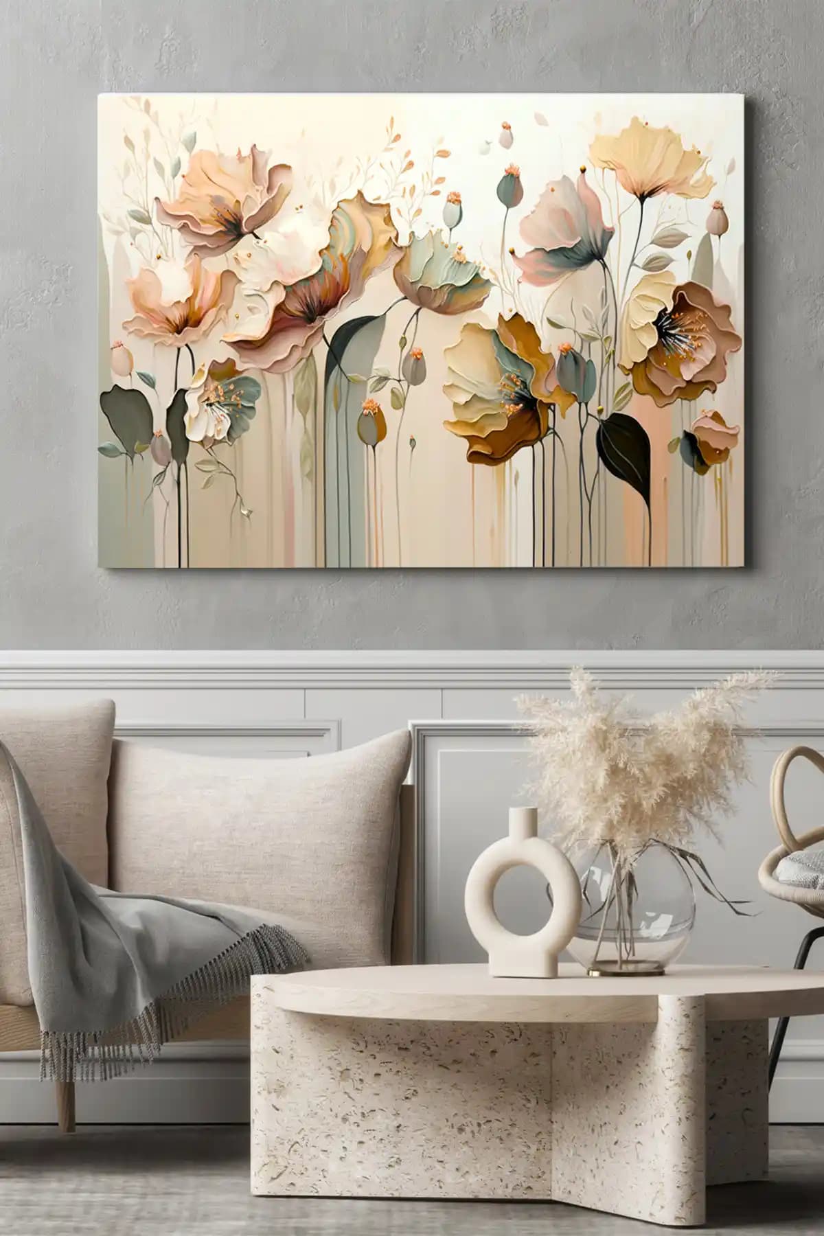 Modern Tasarımlı Sulu Boya Kanvas Tablo ile Ev ve Ofis Dekorasyonunda Estetik Dokunuş