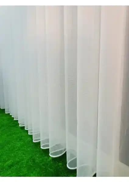 Sütre Tasarım Naturel Bambu Ttm Şantuk Zemin 1x3 Sık Boru Pile Ütü İstemeyen Tül Perde