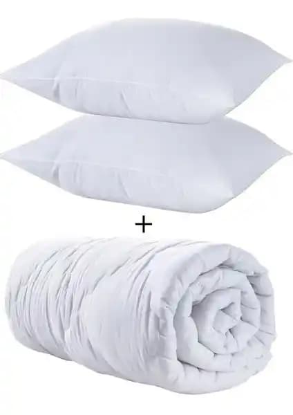 Zeynep Tekstil Çift Kişilik Silikon Yorgan Seti ve 2 Yastık Hediyesi ile Konforlu Uyku