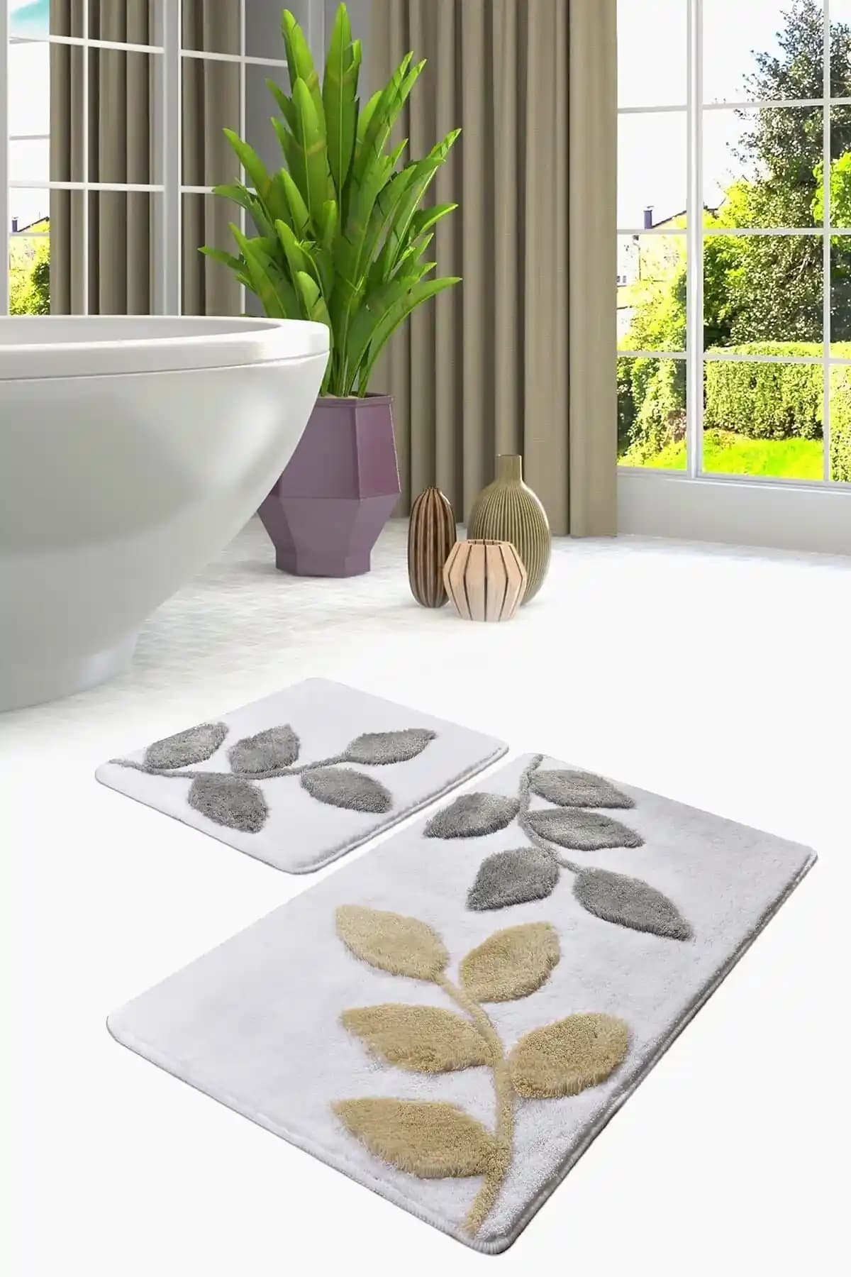 2'li Beyaz Banyo Halısı: Estetik ve Fonksiyonelliği Bir Arada Sunan Modern Seçenekler