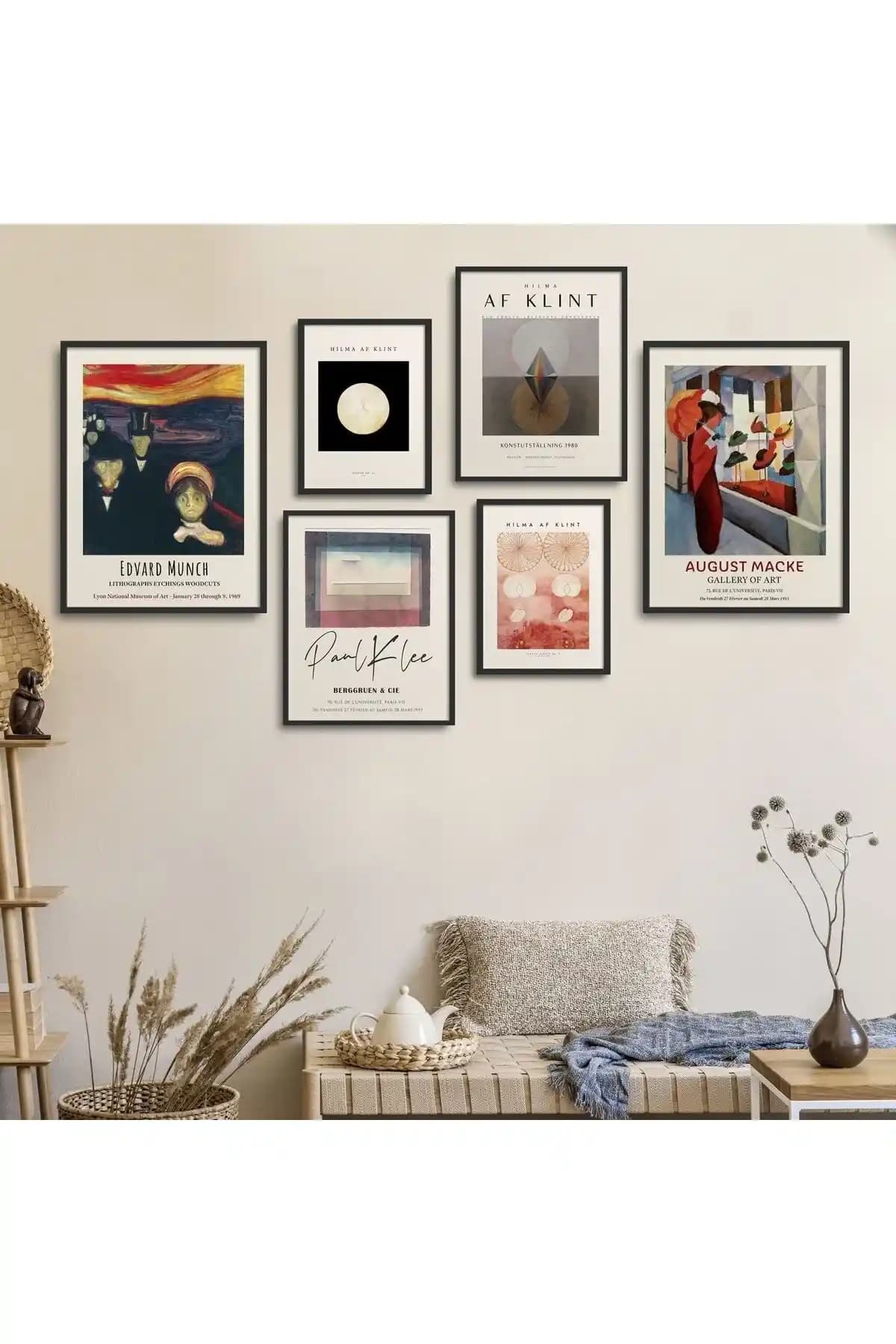 6'lı Ahşap Çerçeveli Tablo Duvar Dekoru ile İç Mekanlara Şıklık ve Sıcaklık Katın