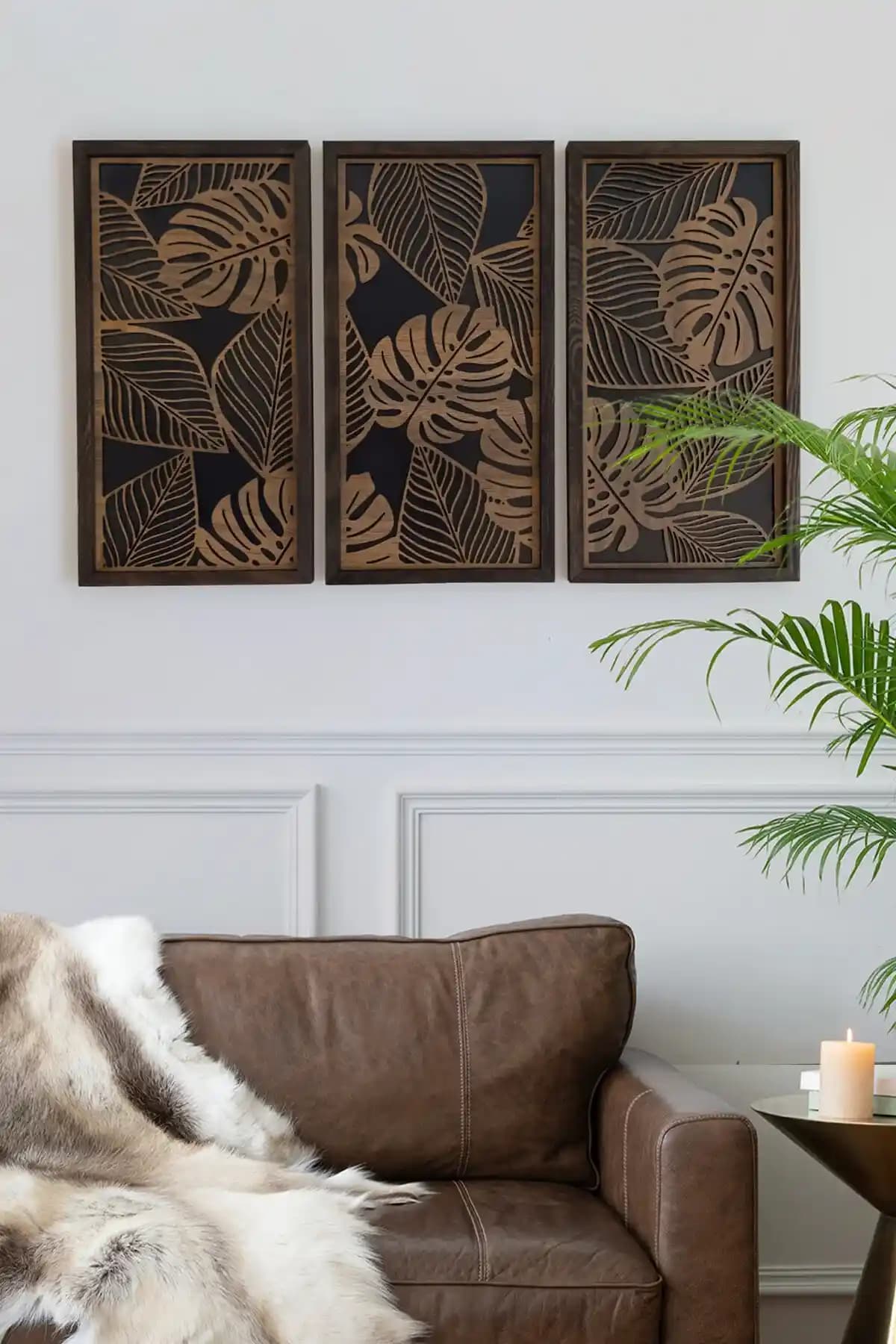 Ahşap Yaprak Desenli Duvar Dekorlarıyla Doğal ve Şık Mekanlar Yaratın