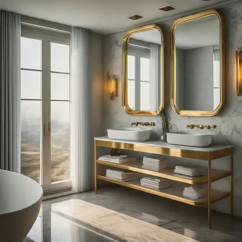 Altın Renkli Banyo Dekorasyonu ile Şıklık ve Lüks Yaratma Rehberi