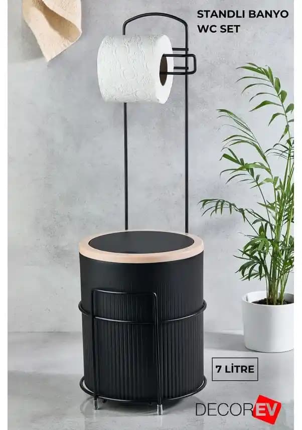 Banyo Dekorasyonunda Metal Çöp Kovası ve Kağıtlık Seçenekleri Analizi