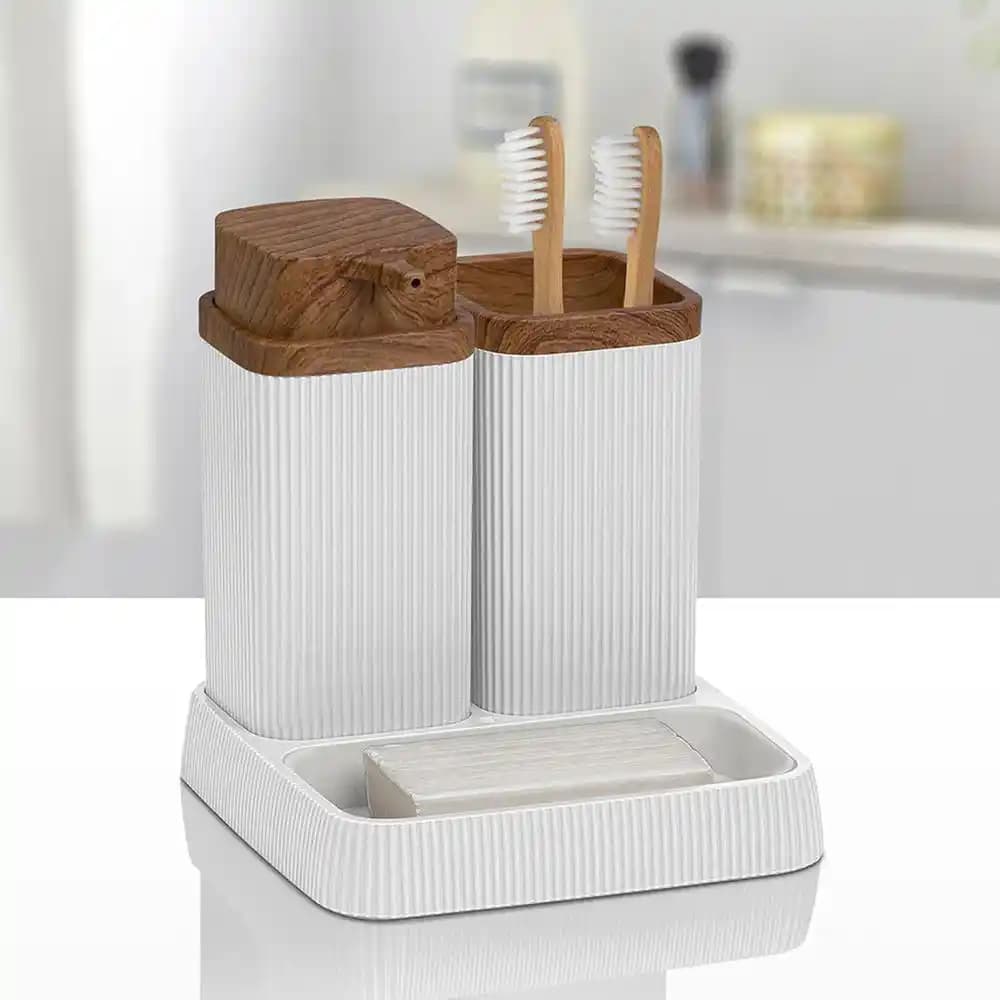 Beyaz Ahşap Banyo Aksesuar Setleri: Modern ve Doğal Dekorasyon Çözümleri