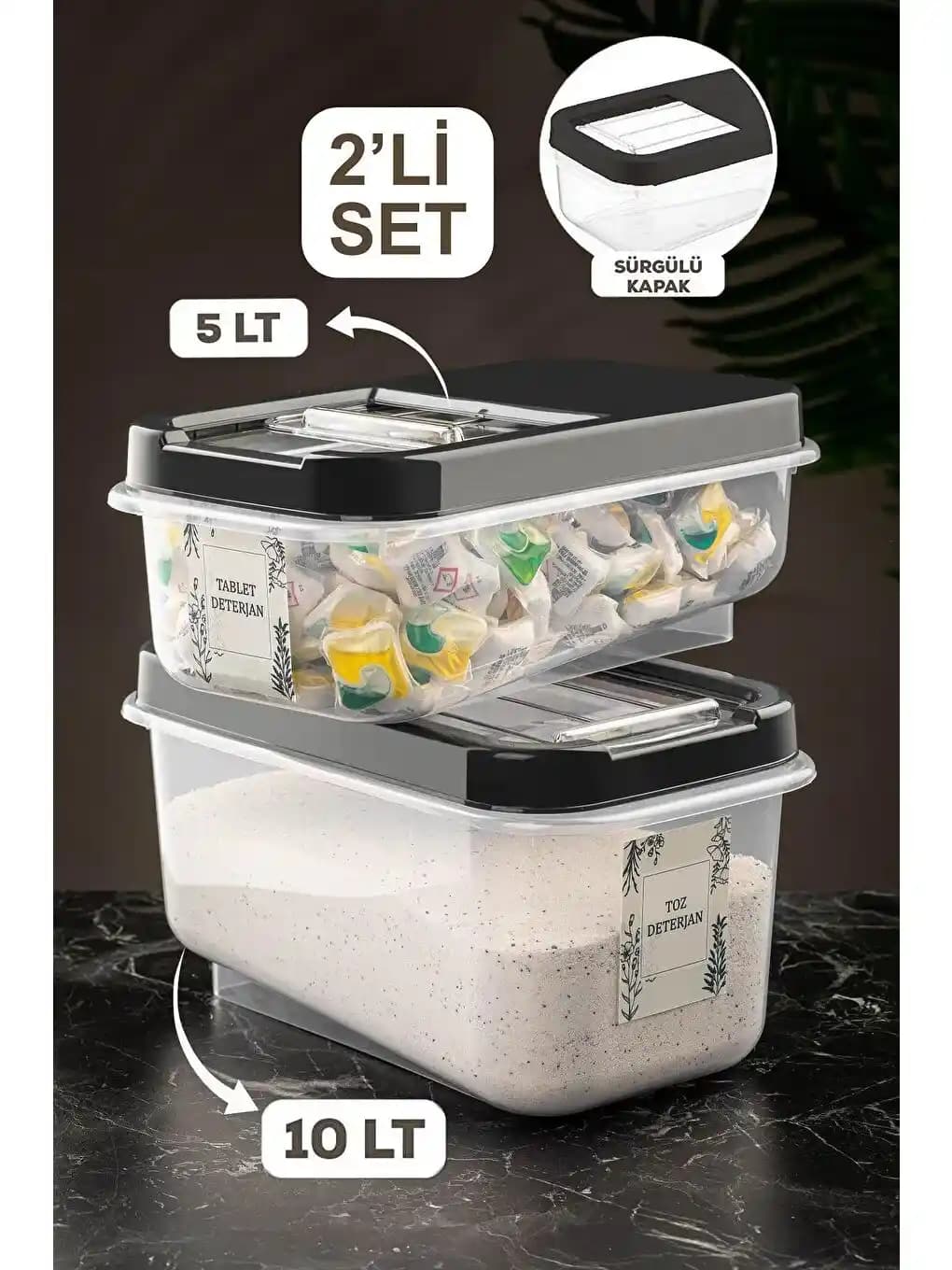 Çoklu Kayar Kapaklı Deterjan Kabı: Fonksiyonellik ve Tasarımın Uyumuyla Pratik Saklama Çözümü