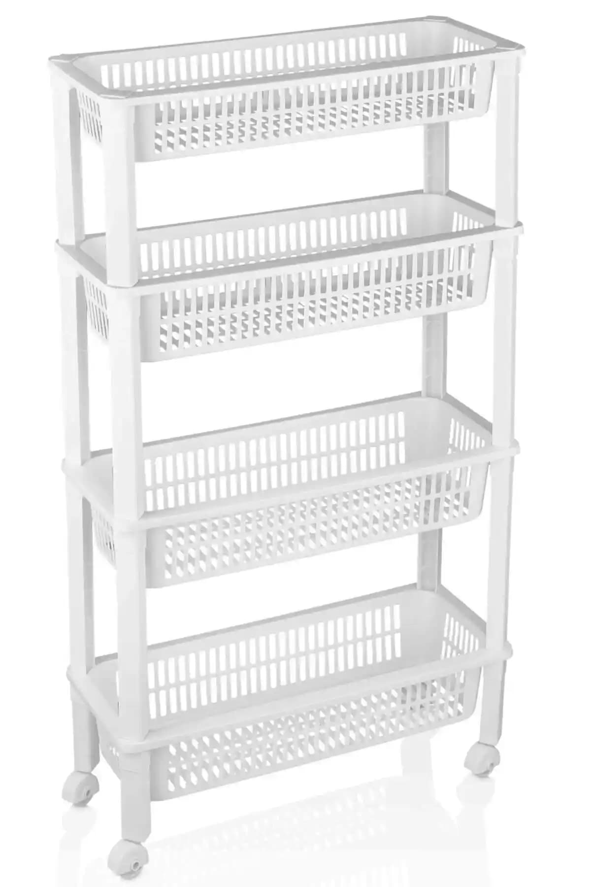 Dikdörtgen Tekerlekli Raf Ünitesi: Çok Yönlü Depolama ve Tasarım Çözümü