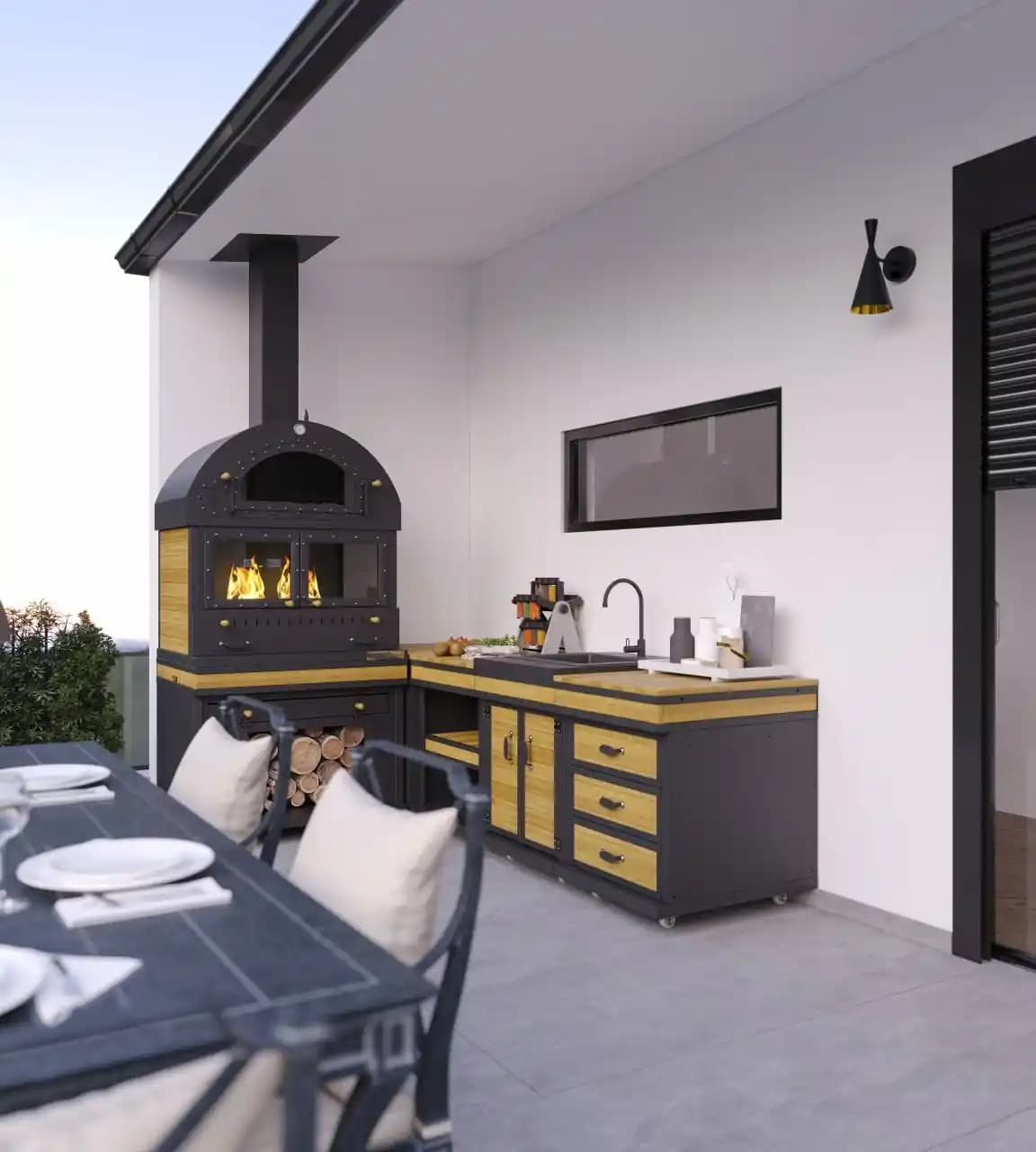 Dış Mekanlar İçin Şık ve Fonksiyonel Sobalar Bahçe ve Teras Dekorasyonunu Tamamlar