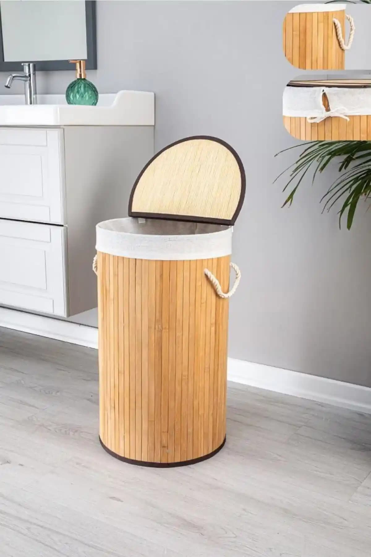 Estetik ve Fonksiyonellik Sunan Yuvarlak Çamaşır Sepetleri Ev Dekorasyonuna Uyum Sağlar