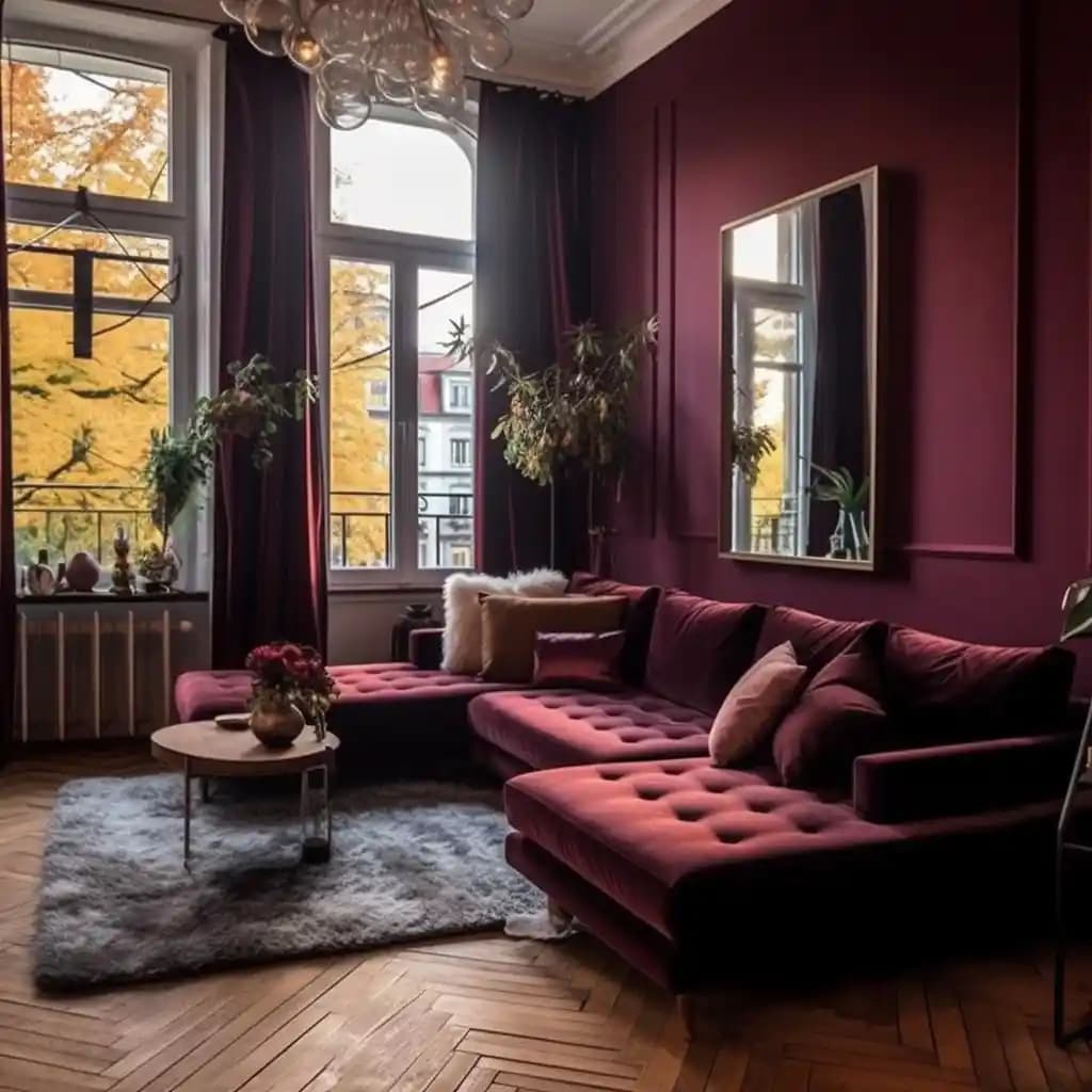 Ev Dekorasyonunda Bordo Renk Kullanımı ve Fikirler: Şıklık ve Sıcaklık Yaratma