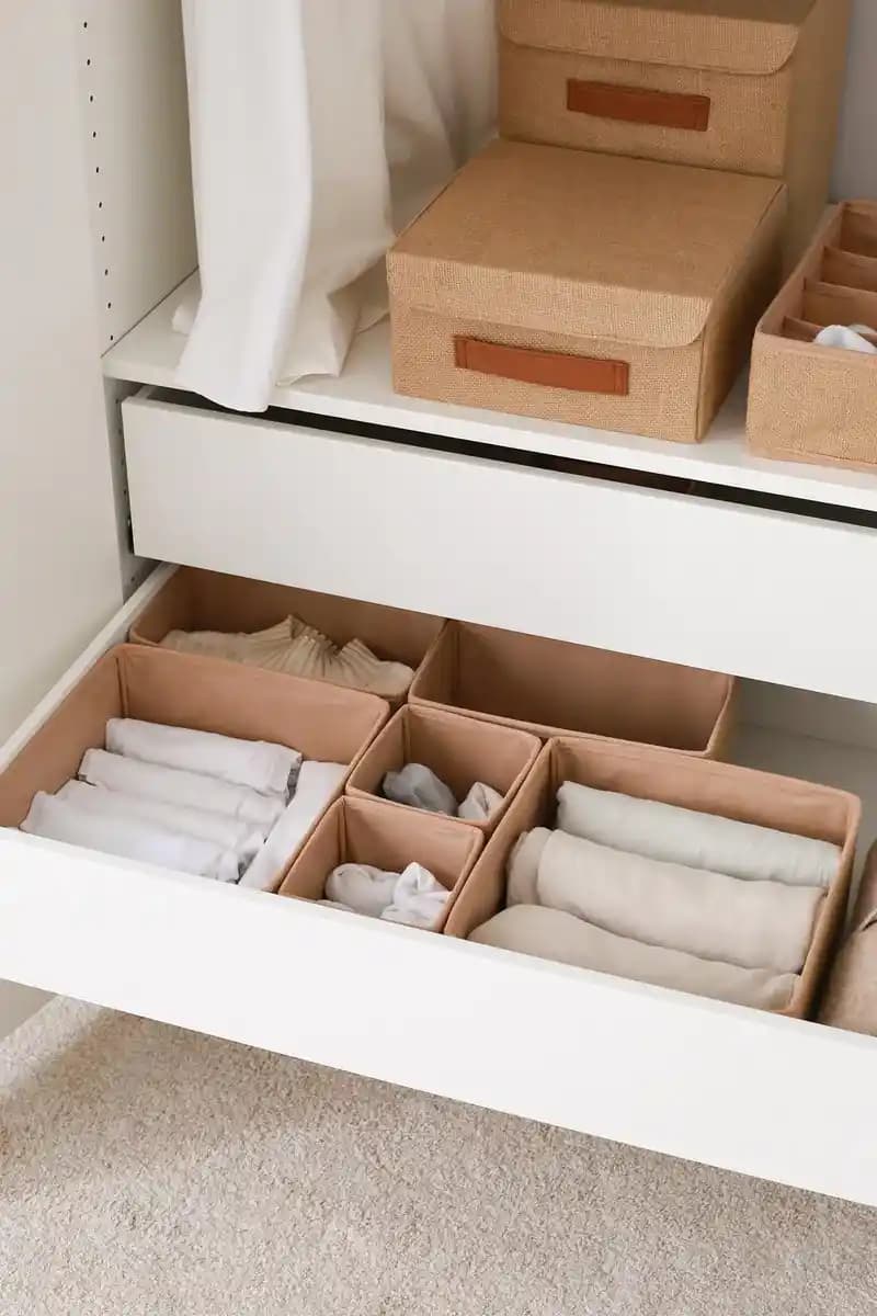 Ev Mobilyası İçin Bej Çekmece Organizasyonu: İşlevsellik ve Estetiğin Birleşimi