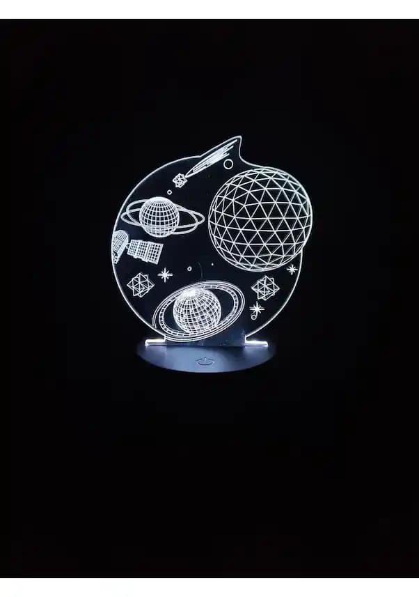 Gezegen Figürlü 3 Boyutlu Dekorasyon Ürünleri ile Modern Mekânlara Uzay Temalı Dokunuşlar