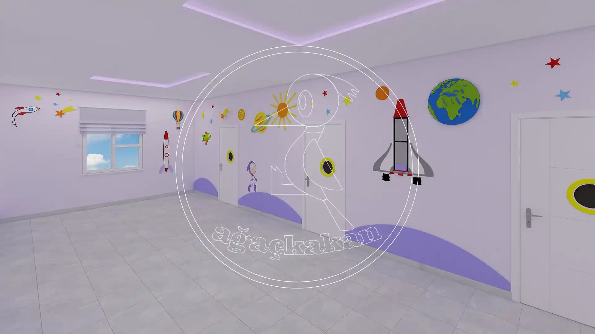 Gezegenlerle Uzay Temalı Ev Dekorasyonu: Modern ve Hayal Gücü Yüksek Tasarımlar