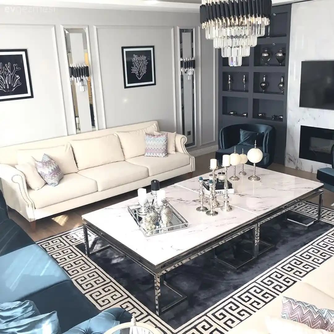 Krem Mermer ve Zarif Detaylar: Modern Ev Dekorasyonunda Şıklığın Anahtarı