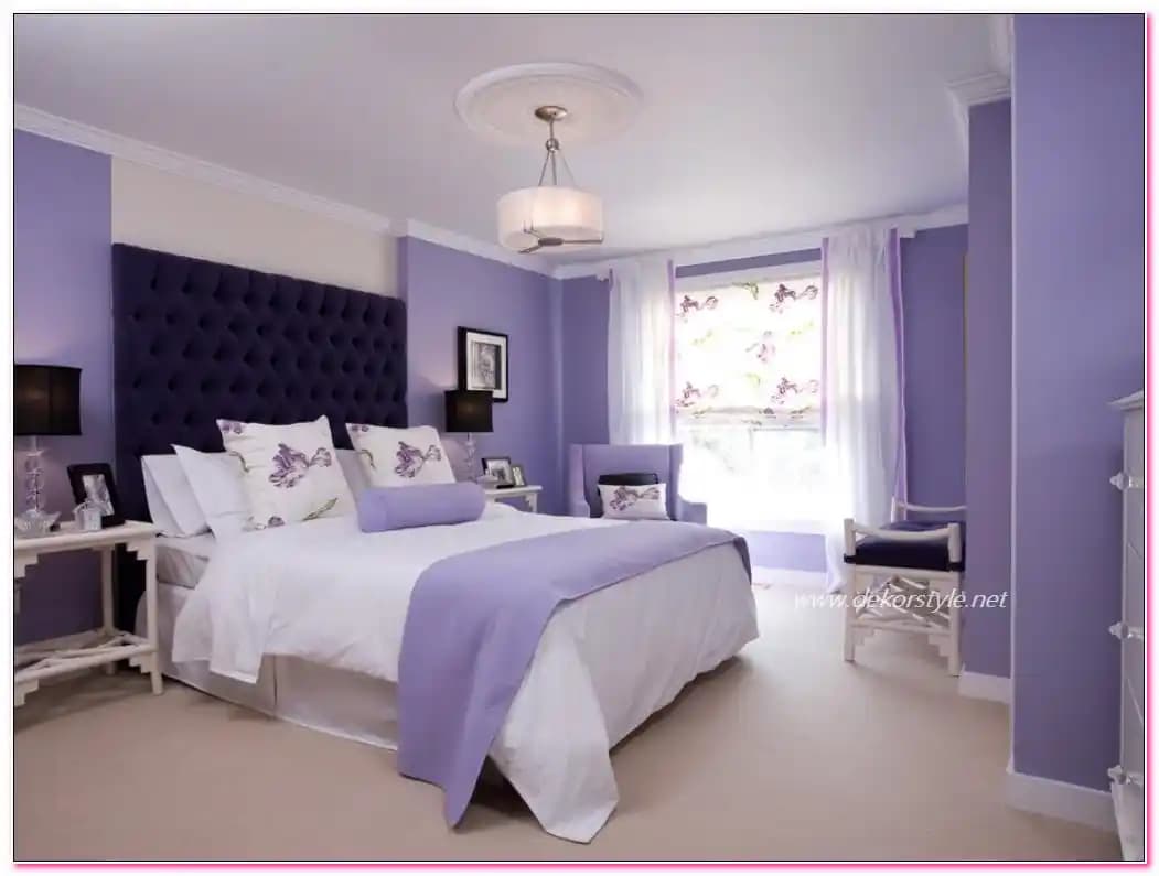 Lila Renk Seçenekleriyle Yatak Odası Tasarımı ve Dekorasyon İpuçları