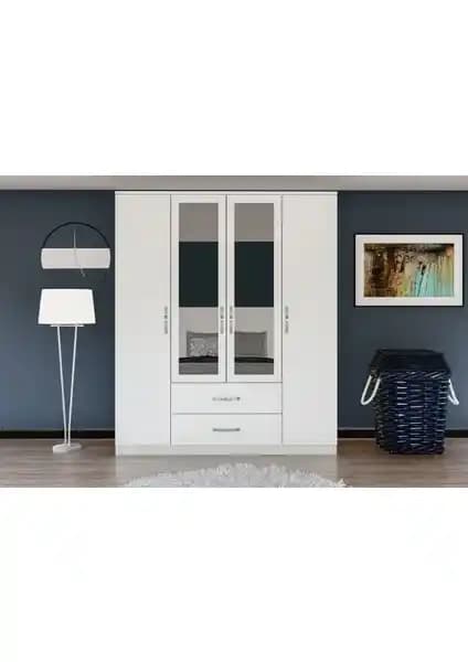 Metalia Modern 4 Kapılı Gardrop: Şık ve Dayanıklı Depolama Çözümü