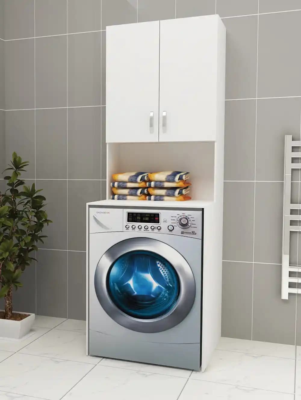 Modern Evler İçin Şık ve Pratik Kapaklı Çamaşır Makinesi Deterjanlıkları