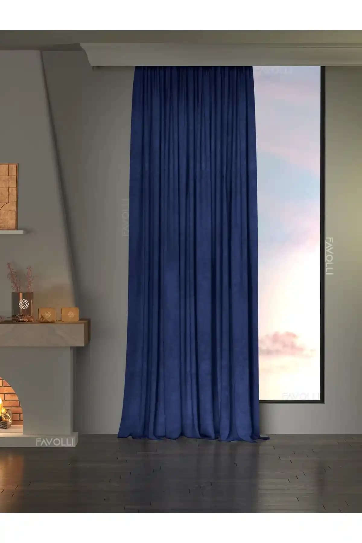 Modern İç Mekanlar İçin Safir Renk Perde Seçenekleri ve Dekorasyon İpuçları