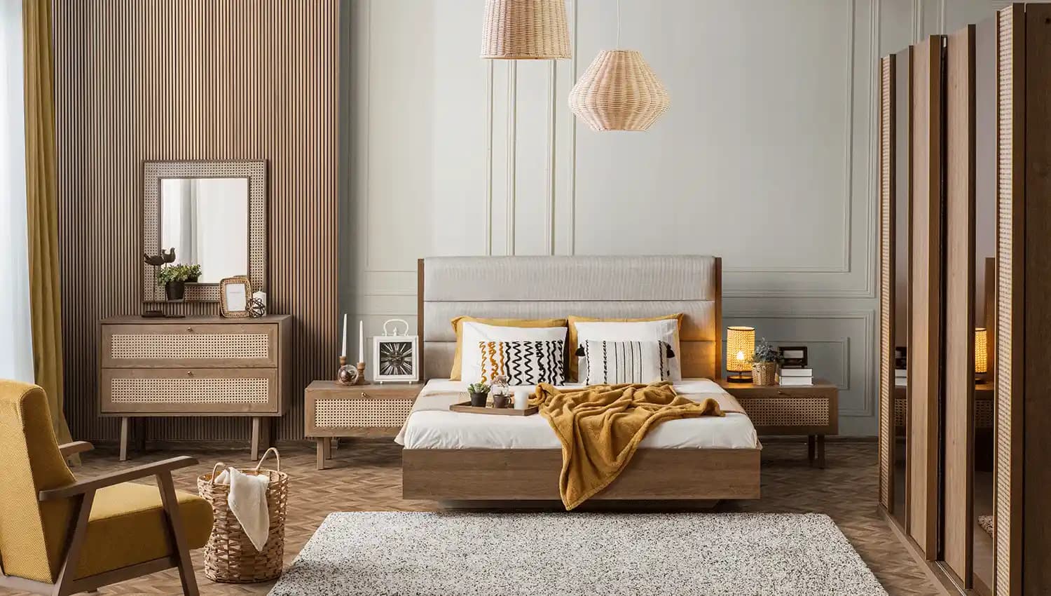 Modern Rattan Yatak Odası Takımlarıyla Doğal ve Şık Dekorasyon Çözümleri