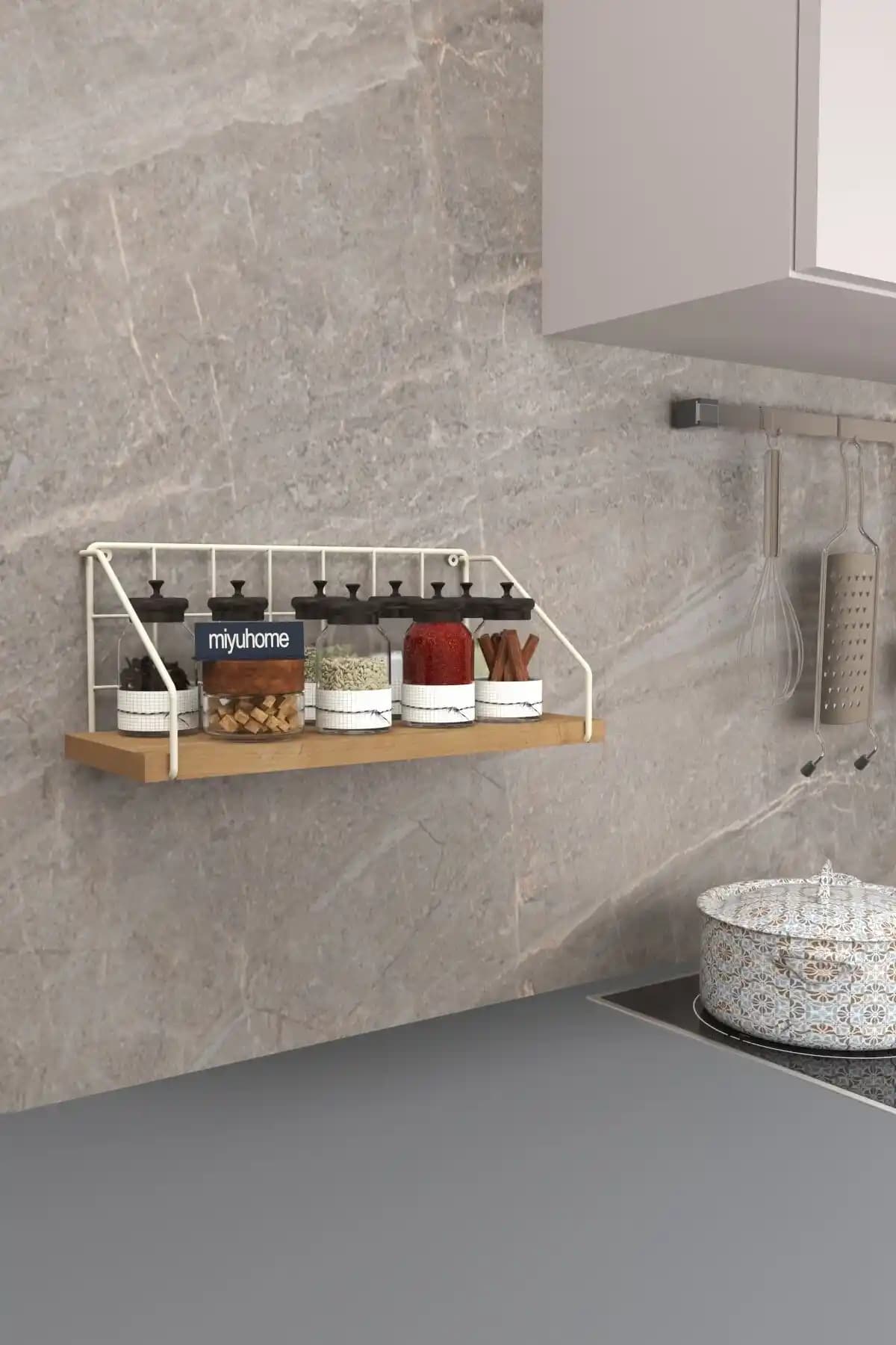 Modern Tasarım Dekoratif Mutfak Rafları ile Şık ve Fonksiyonel Mutfak Dekorasyonu