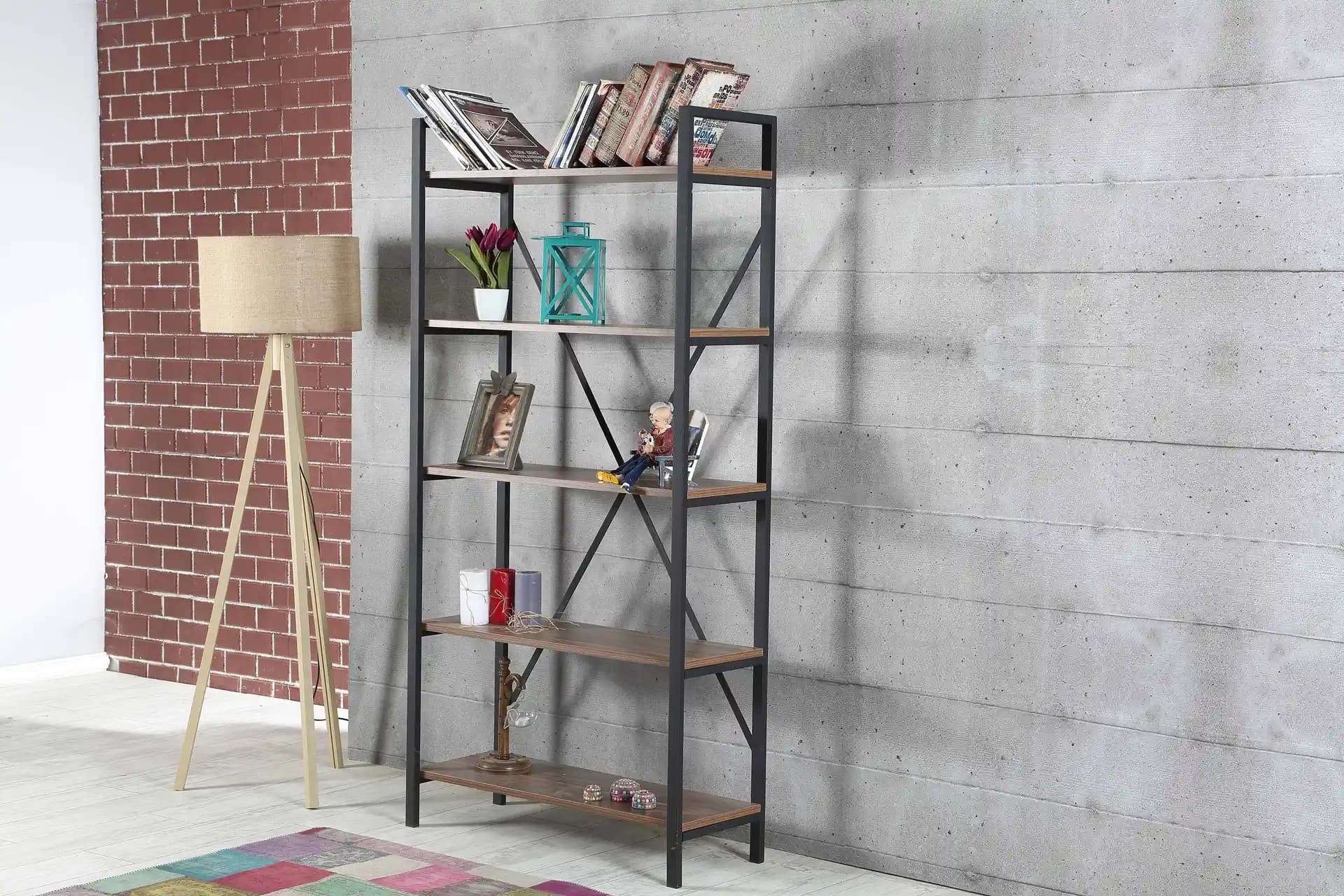 Modern ve Dayanıklı Metal Beş Raflı Kitaplıklar: Estetik ve Fonksiyonellik Bir Arada