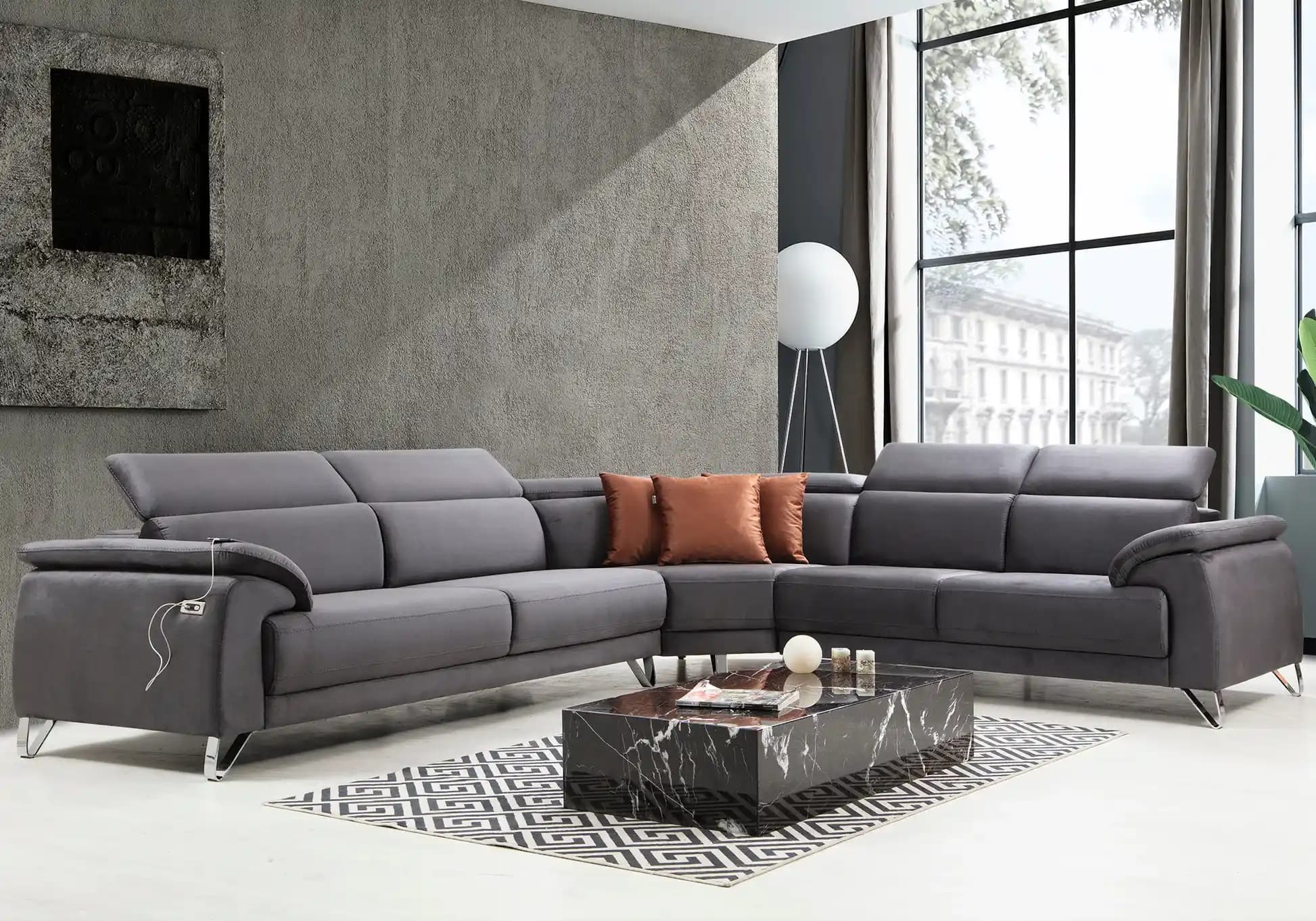 Modern yaşam alanları için estetik ve fonksiyonel köşe koltuklar