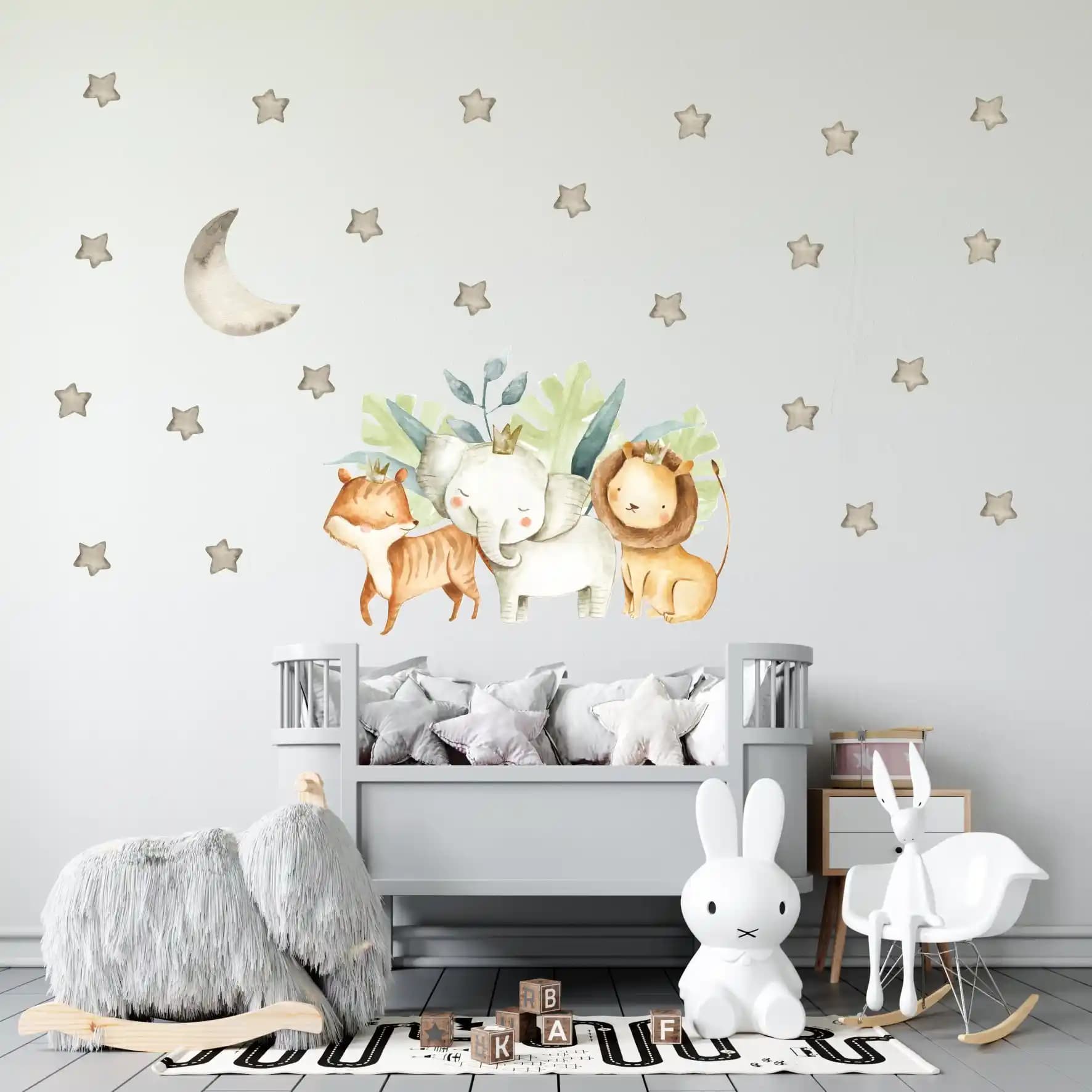 Safari Hayvanlar ve Penguen Temalı Duvar Sticker Setleri ile Modern ve Eğlenceli Dekorasyon