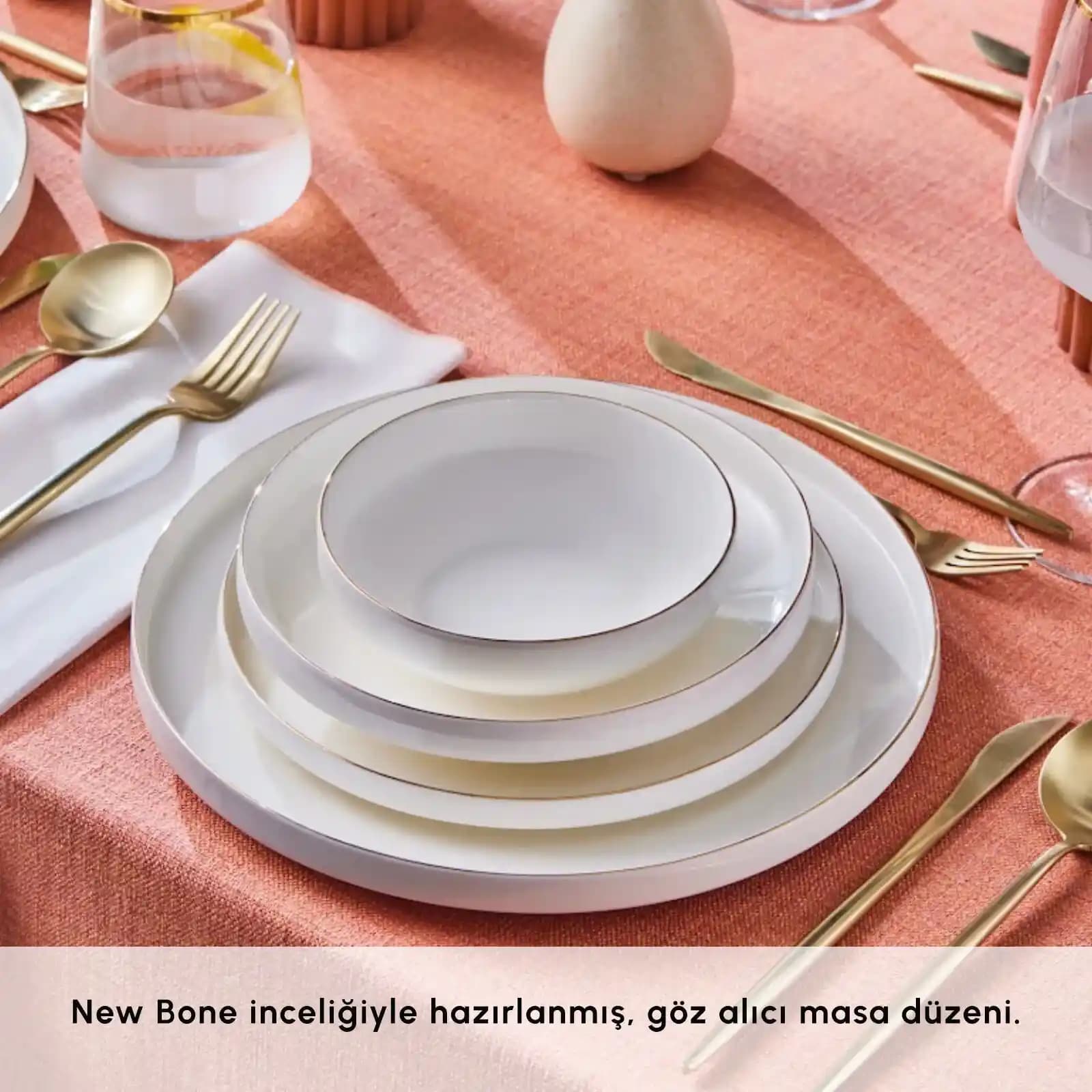 Stream Bone Saturn Yemek Takımı: Estetik ve Dayanıklılığıyla Modern Sofralar İçin Uygun