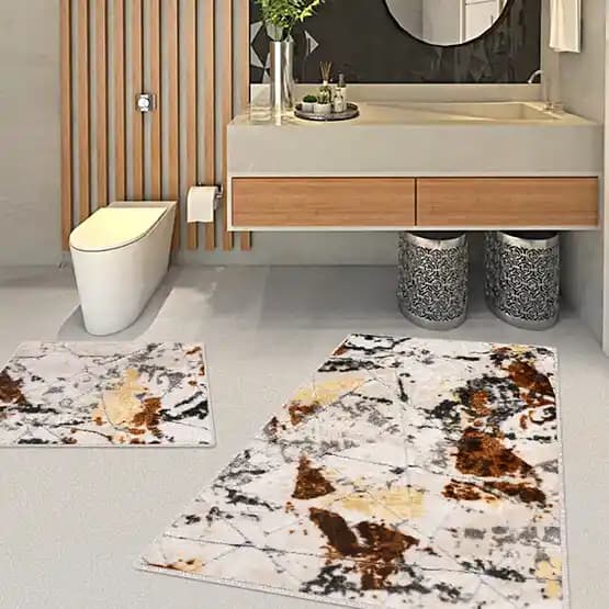 Uc Parçalı Dekoratif Banyo Paspasları: Estetik ve Güvenliği Bir Arada Sunan Çözümler
