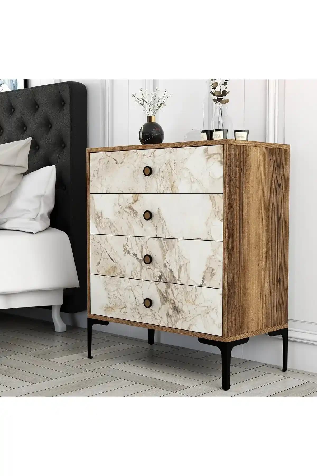 Variant Lizbon 4 Çekmeceli Sifonyer Modern Tasarım ve Fonksiyonellik Sunan Banyo Mobilyası