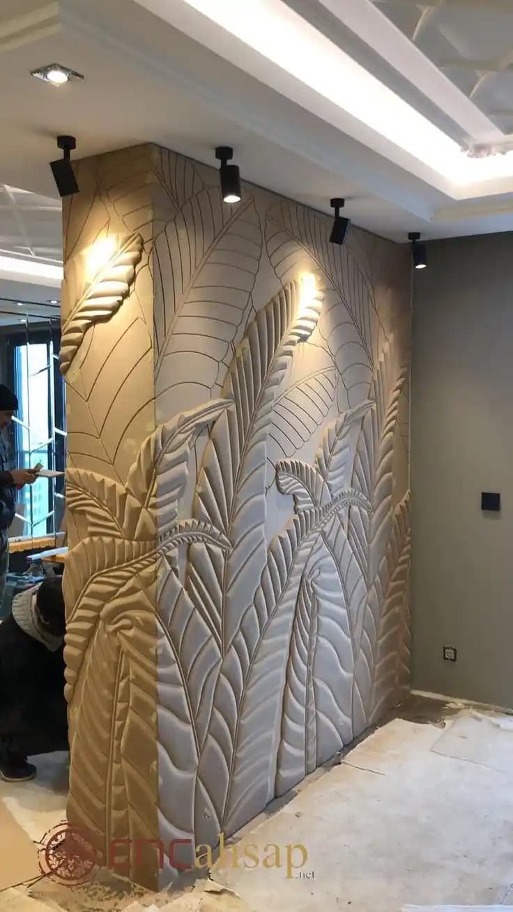 Yaprak Desenli Ahşap Dekoratif Paneller: Estetik ve Doğal Mekan Çözümleri