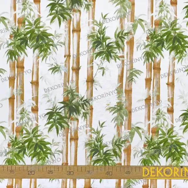 Yeşil Bambu Desenli Kumaş Döşemelik: Estetik ve Dayanıklılığın Buluşması