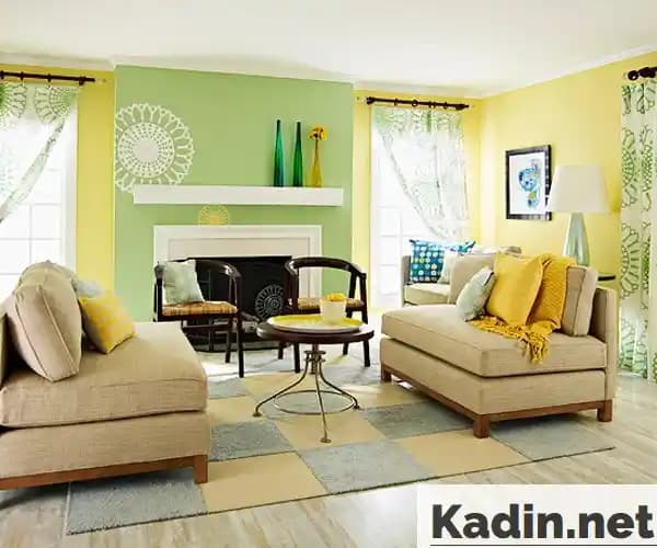 Yeşil ve Sarı Renklerle Doğal ve Huzurlu İç Mekan Dekorasyonu Nasıl Yapılır