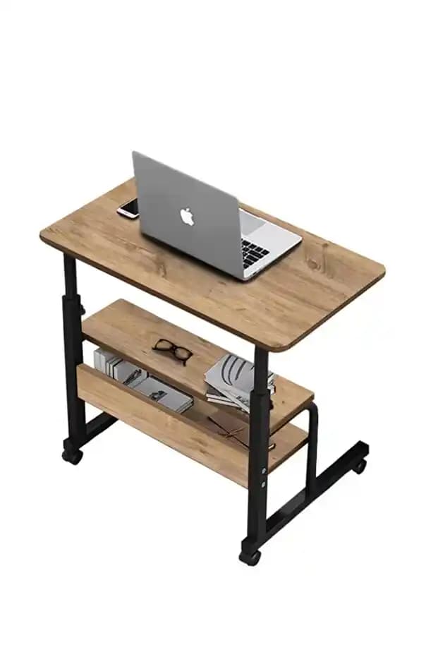 Yükseklik Ayarlı Çift Raflı Laptop Masaları ile Ergonomik ve Fonksiyonel Çalışma Ortamları