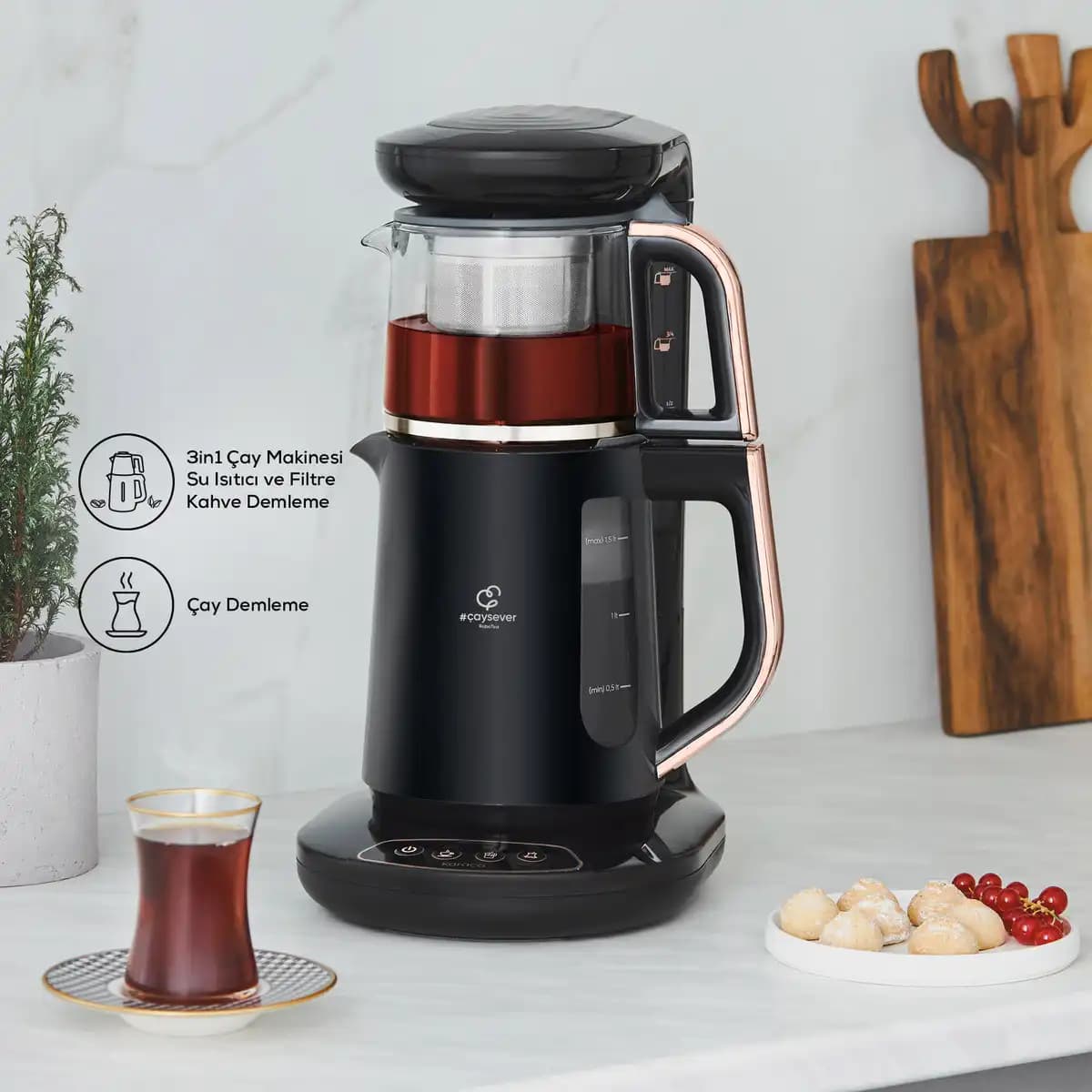 Çay Demleme Makinesi Seçimiyle Mutfak Dekorasyonunu Şıklık ve İşlevsellikle Tamamlayın