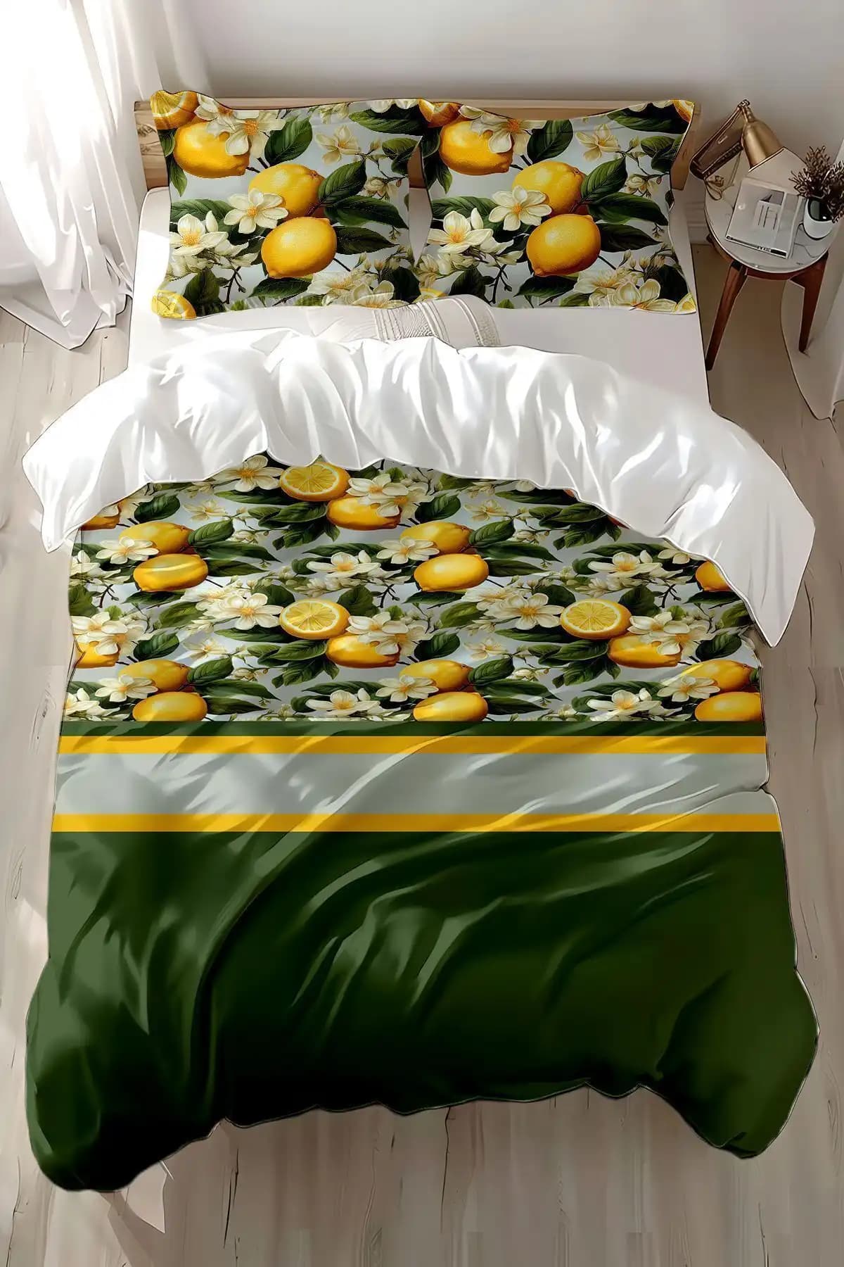 Limonlu Nevresim Takımı ile Evinize Canlılık ve Ferahlık Katın