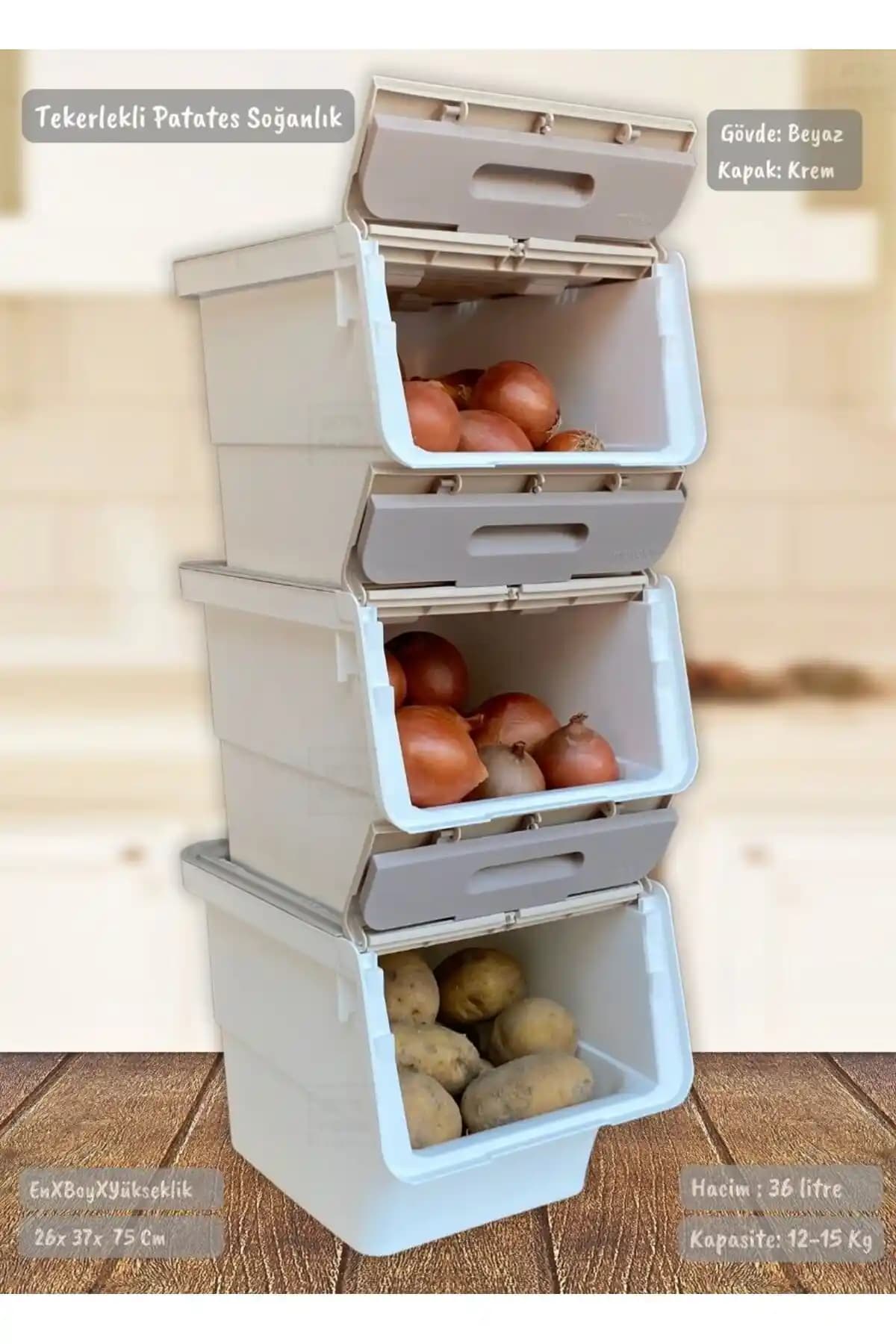 Mutfak Dekorasyonunda Patates ve Soğan Kutuları ile Hem Estetik Hem Fonksiyonellik