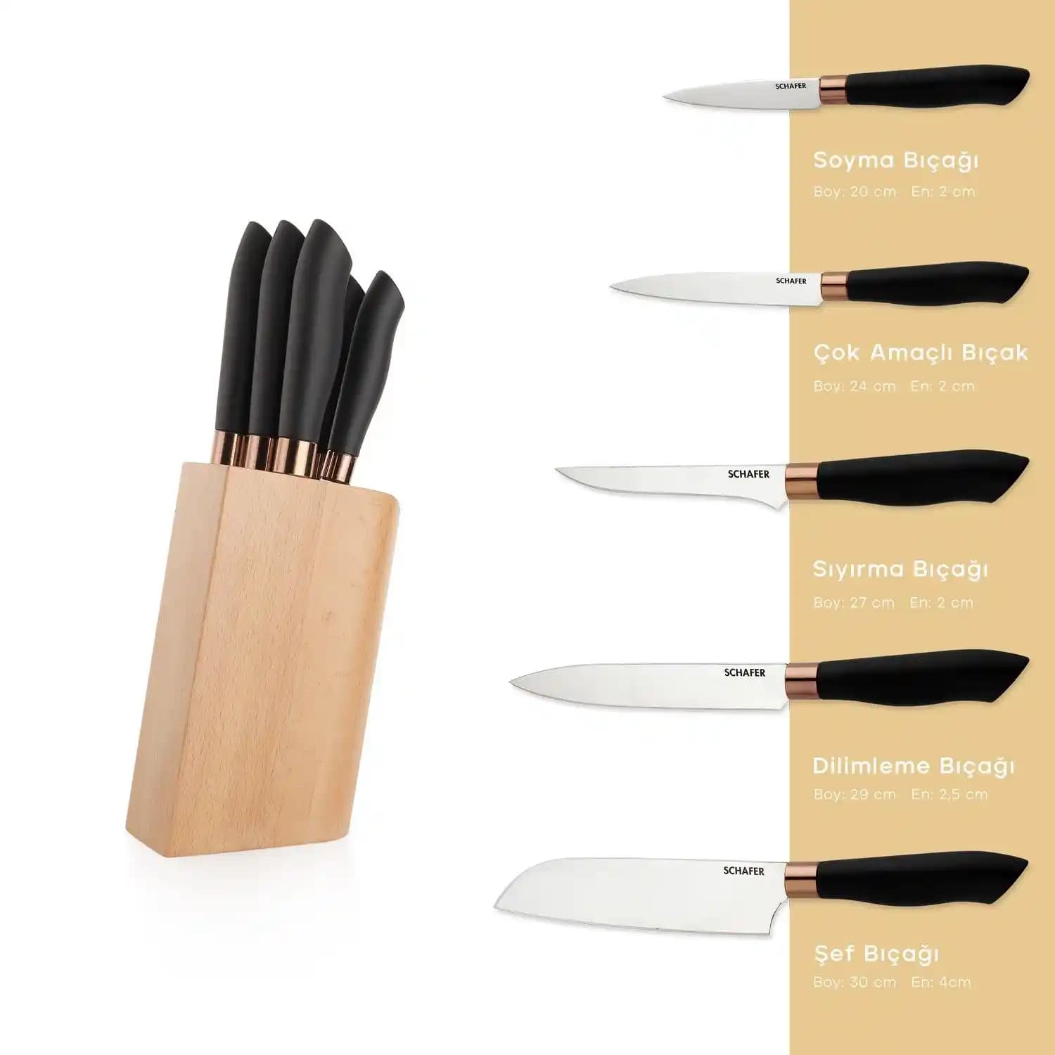 Mutfak Dekorasyonunda Şıklık ve Fonksiyonelliği Birleştiren Standlı Bıçak Setleri