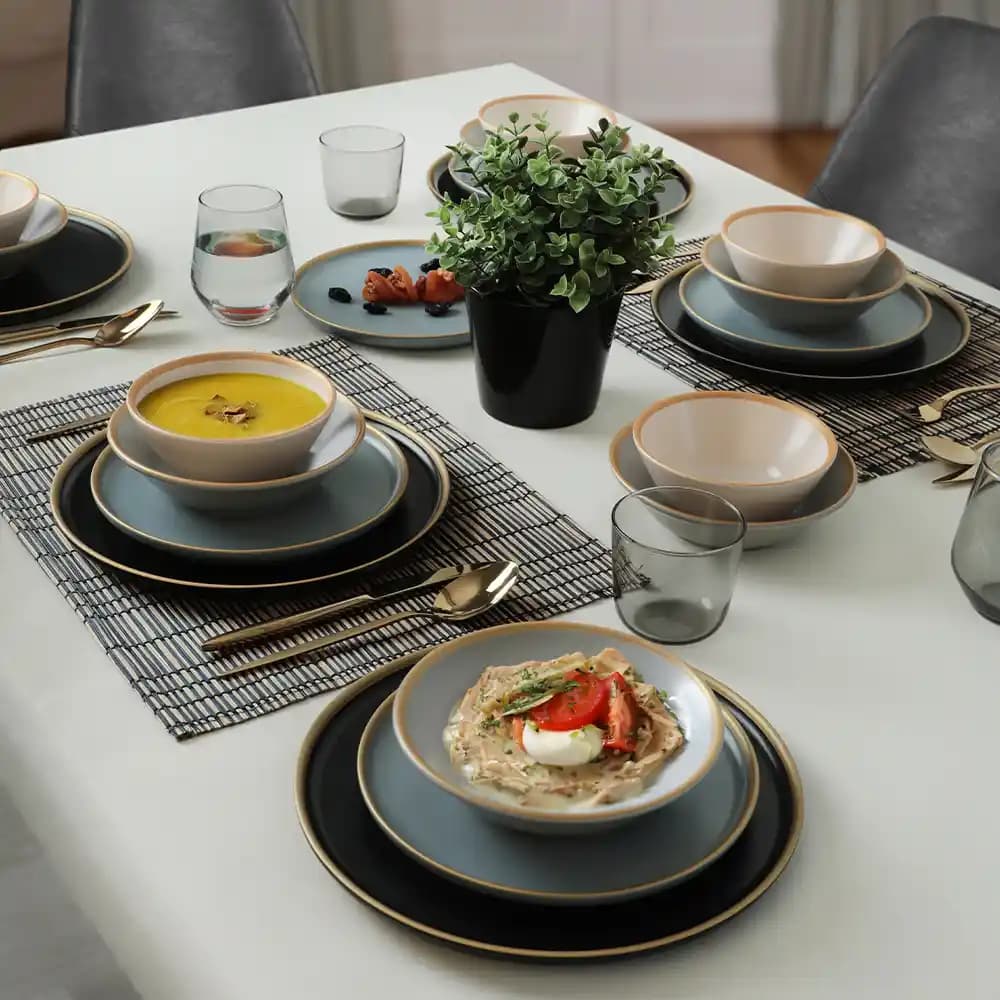 Safir Renkli Yemek Takımı ile Sofralarınıza Zarif ve Modern Bir Dokunuş Katın